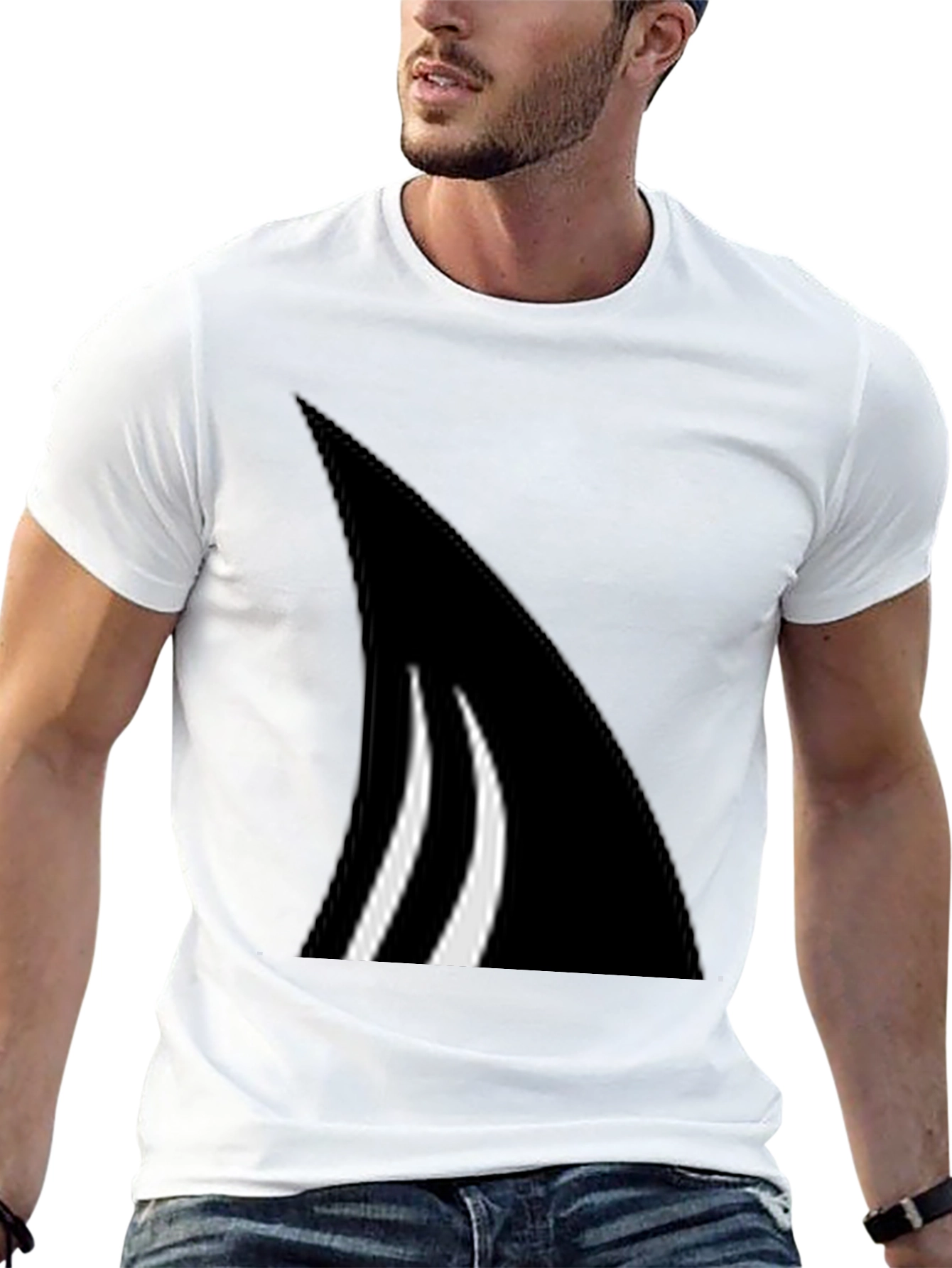 Abstract Graphic Tee - Black
