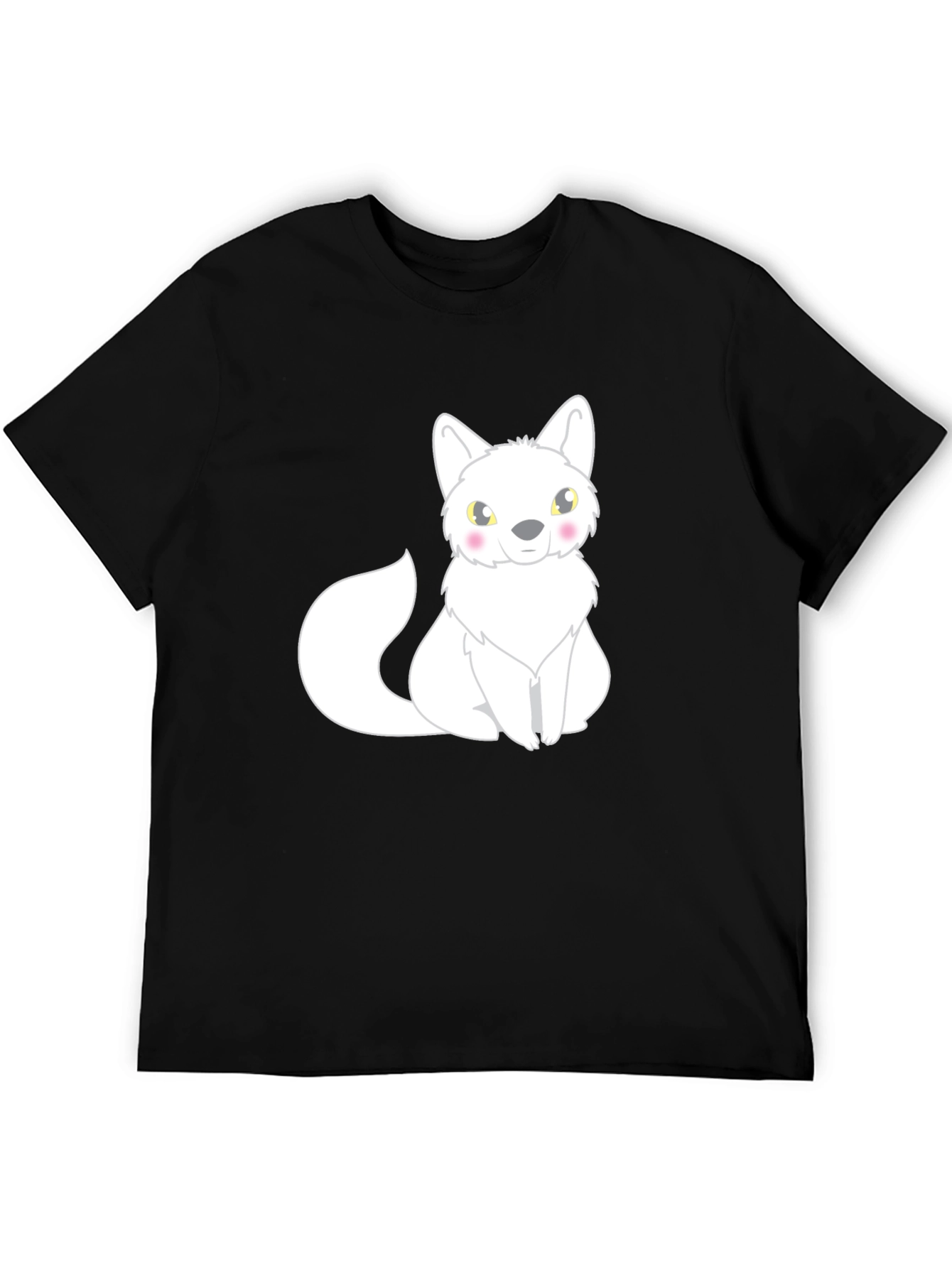 Cute White Fox Graphic Tee - Soft Cotton Blend