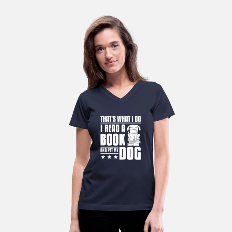 Read a book and pet a dog