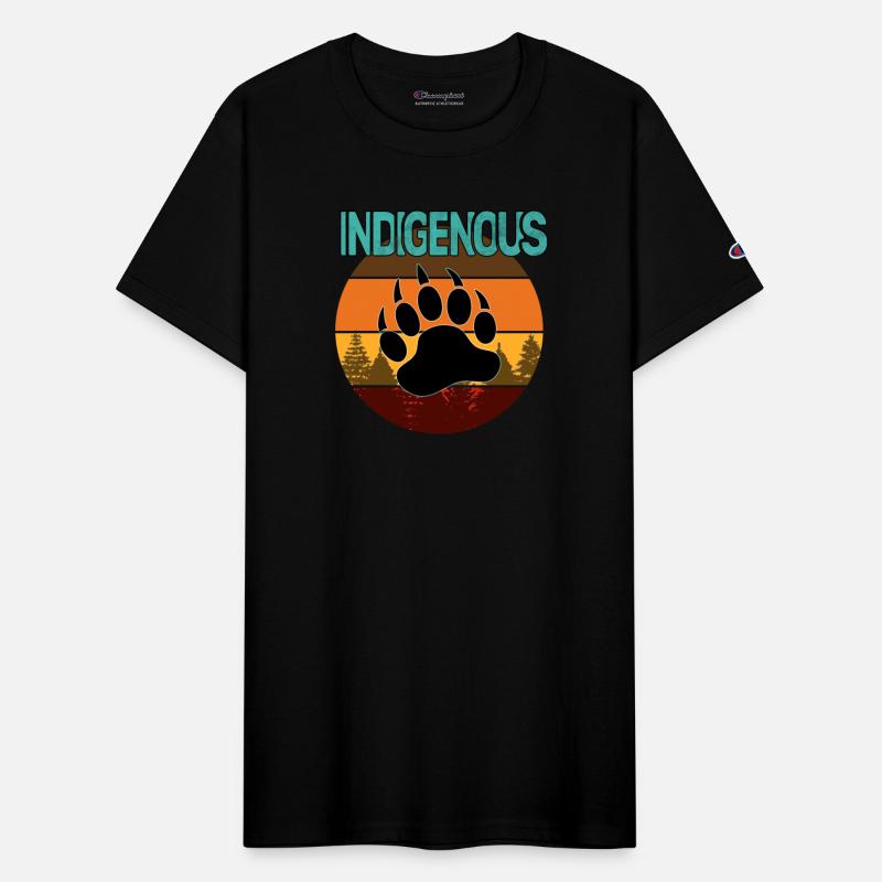 Retro Style Indigenous Bear Paw