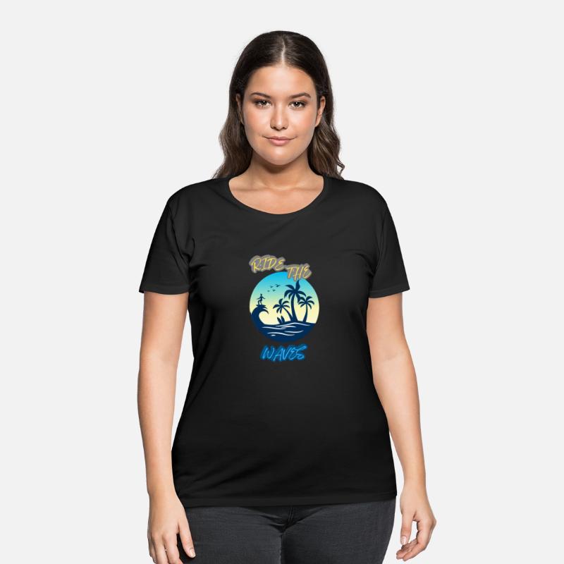 Ride the waves beach and Surfers Tee shirt
