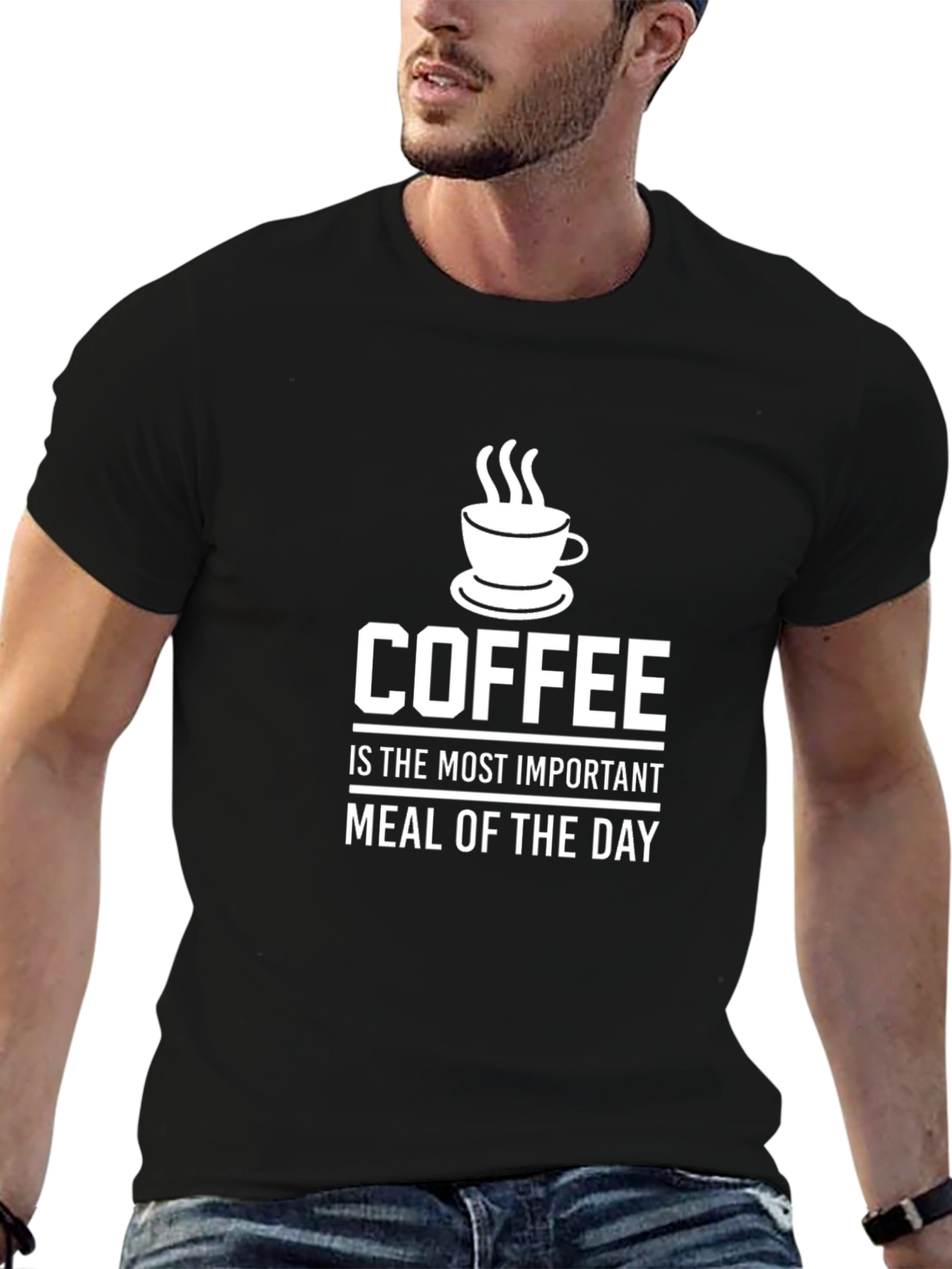 Coffee is the Most Important Meal Black T-Shirt