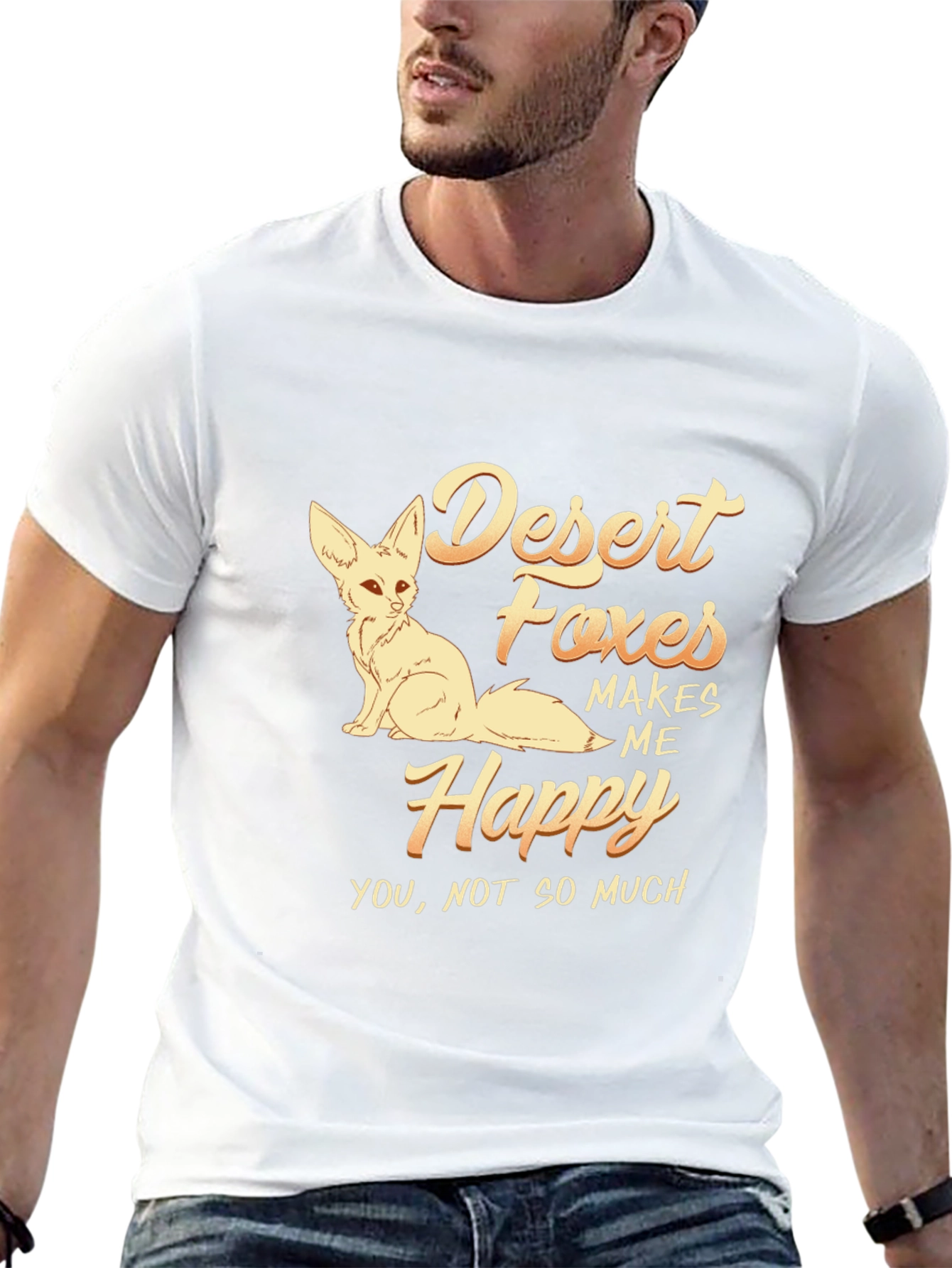 Desert Foxes Makes Me Happy Graphic T-Shirt