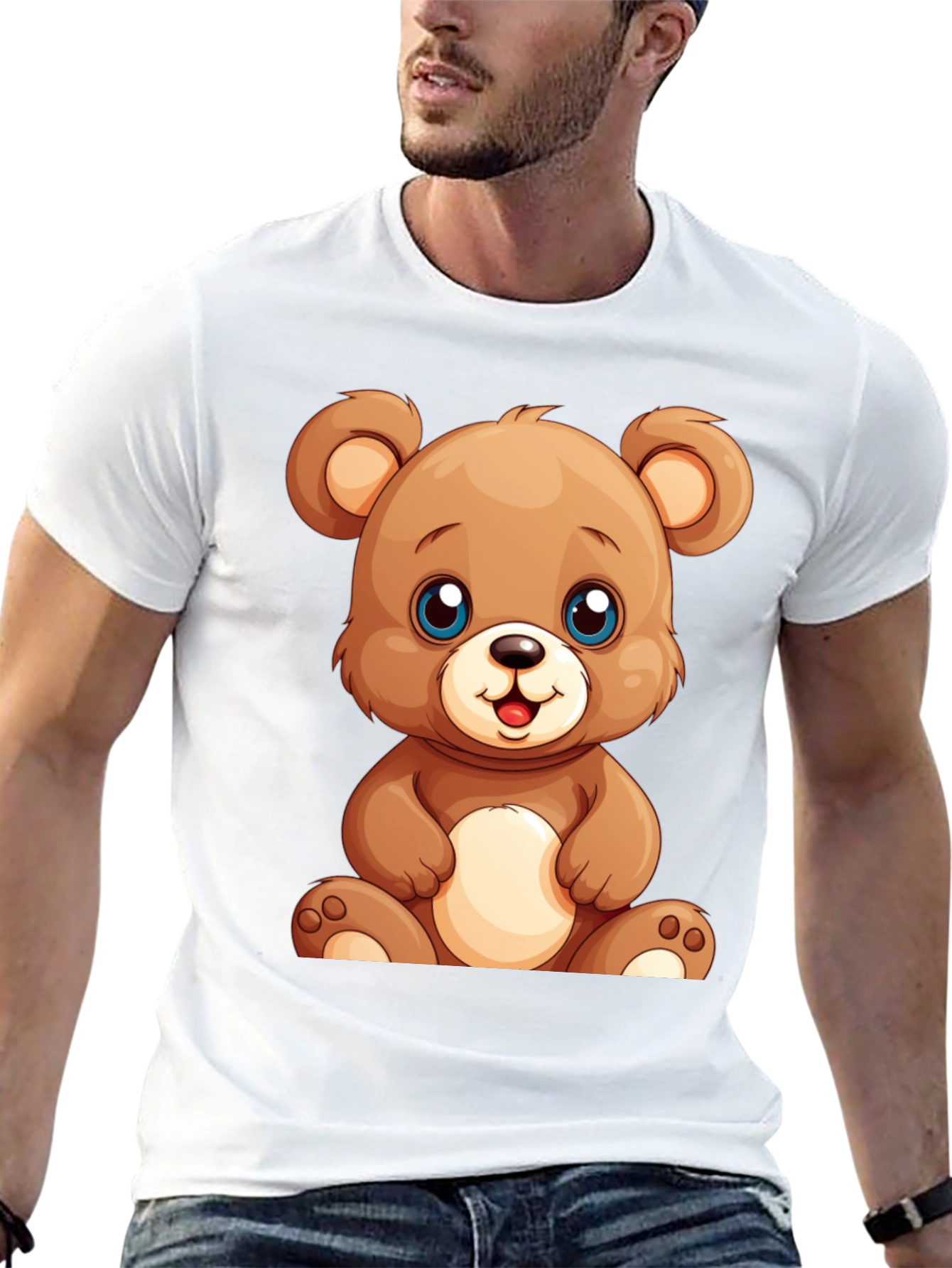 Cute Teddy Bear Graphic T-Shirt