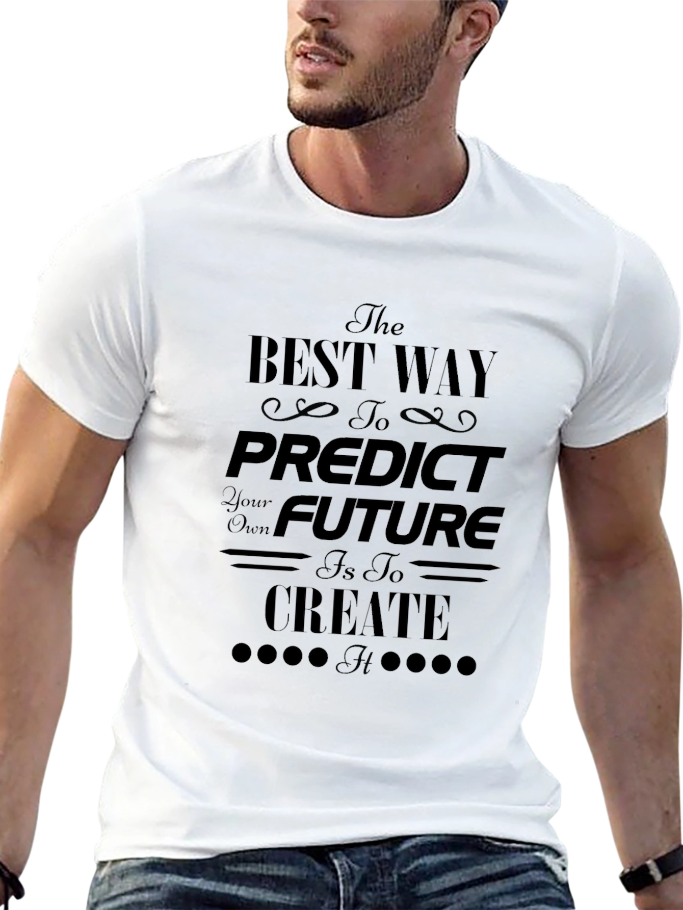 Inspiring Black T-Shirt: Predict Your Future