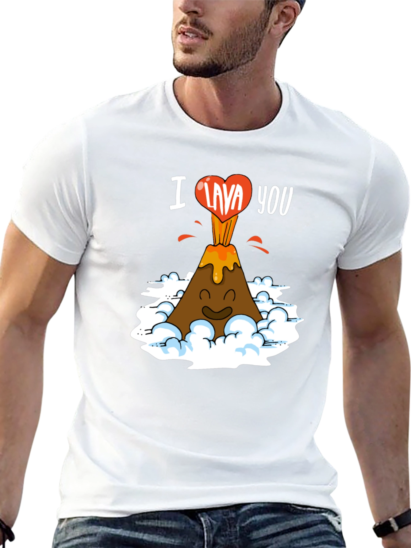 I Lava You Funny Volcano Graphic T-Shirt