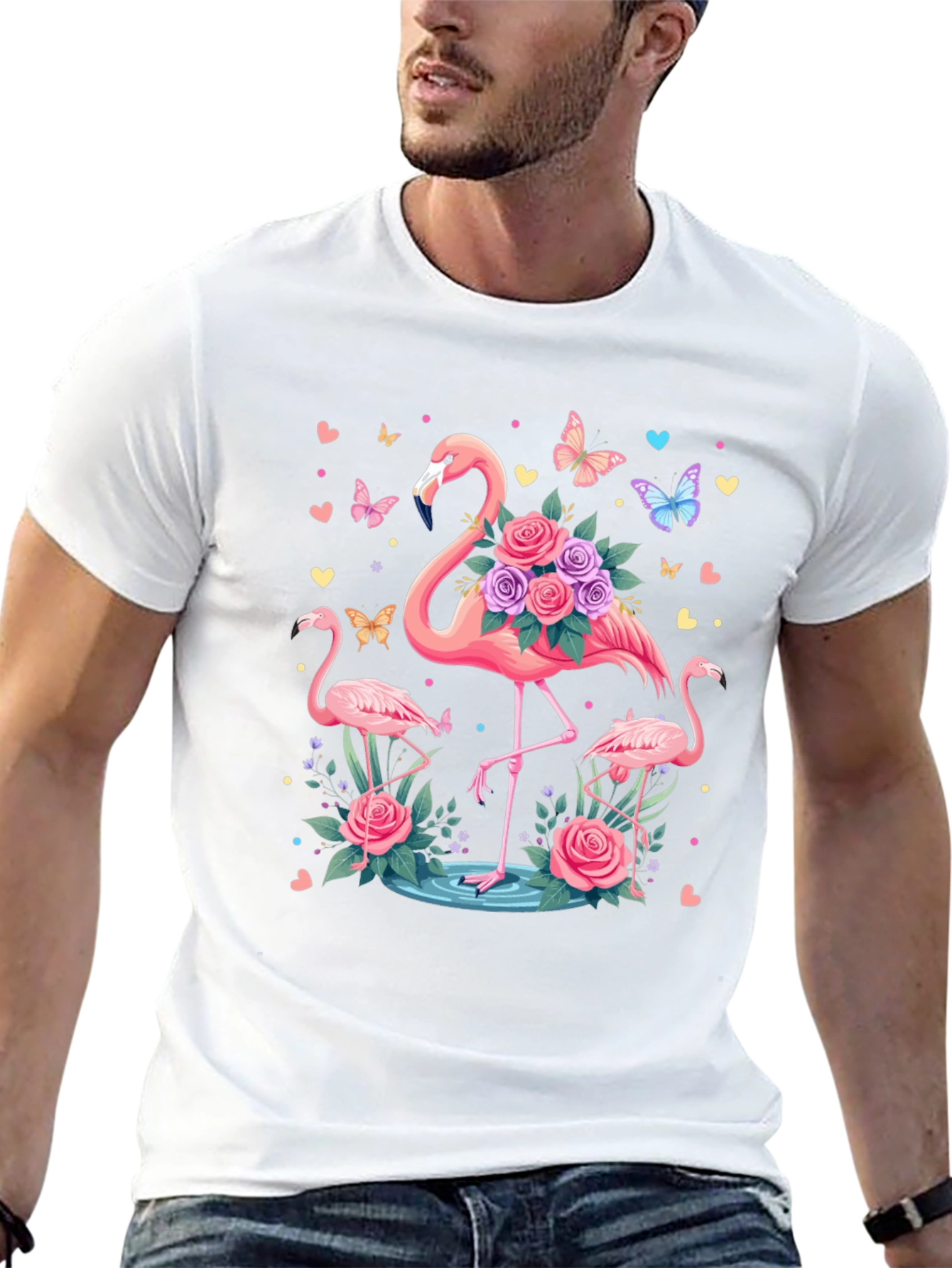 Flamingo Floral Graphic Tee