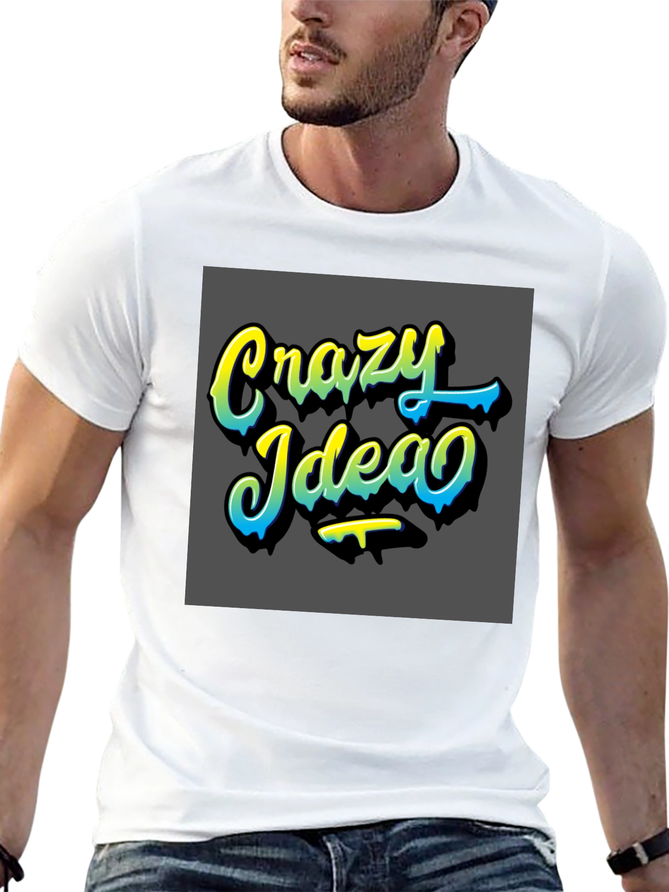 Crazy Idea Graphic T-Shirt - Trendy Design
