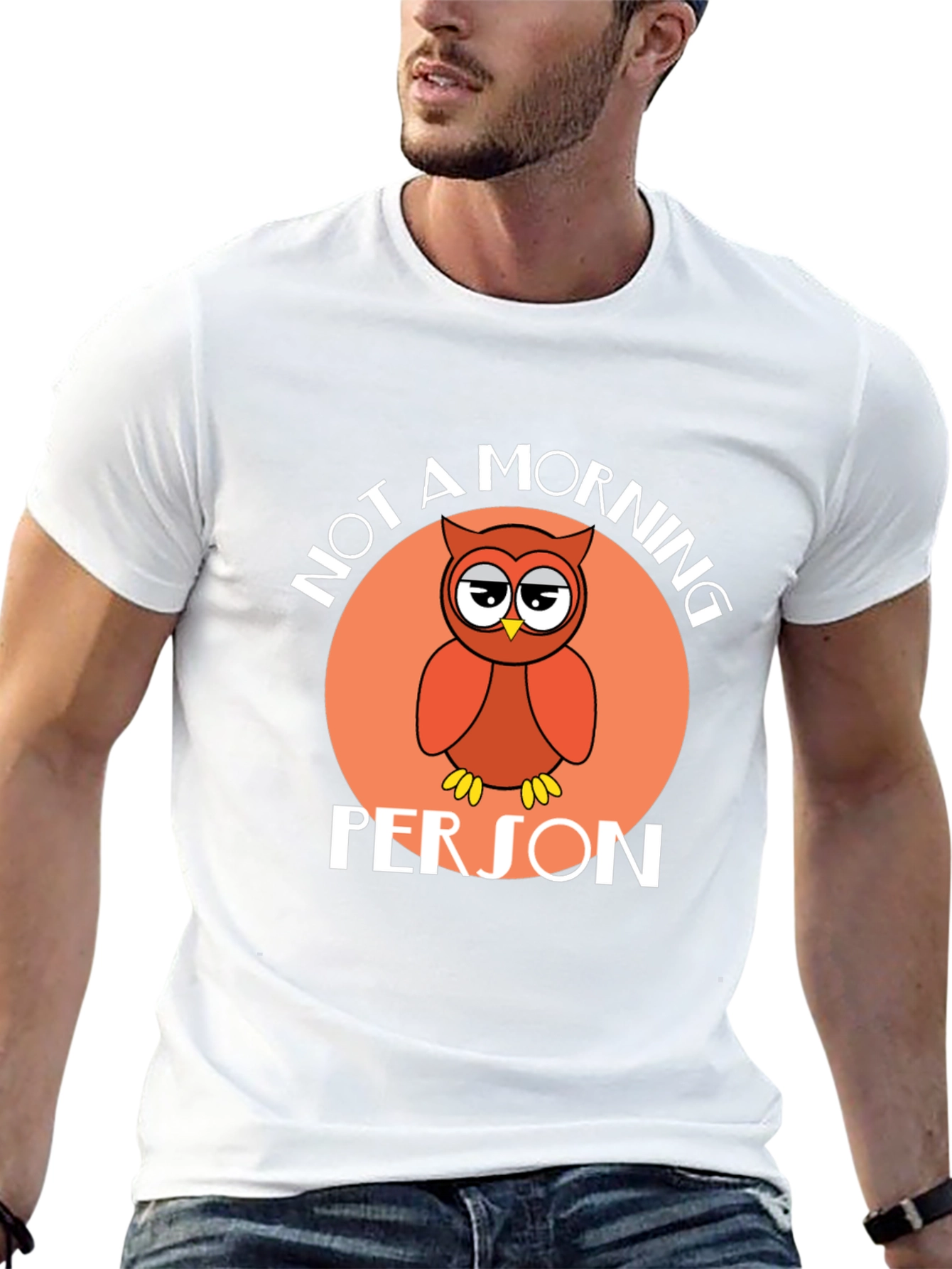 Not a Morning Person Owl Graphic T-Shirt
