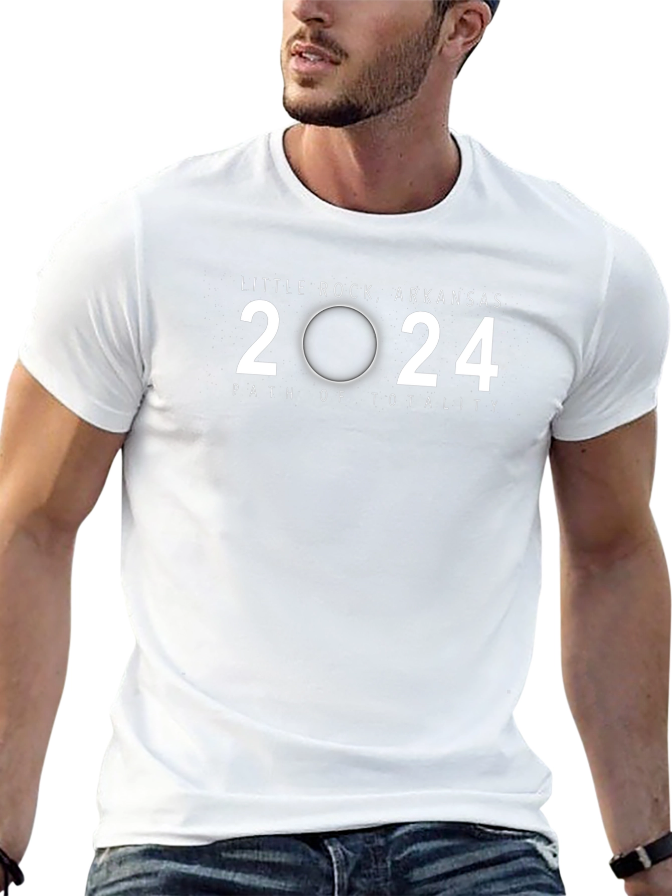 Little Rock Arkansas 2024 Path of Totality Eclipse T-Shirt