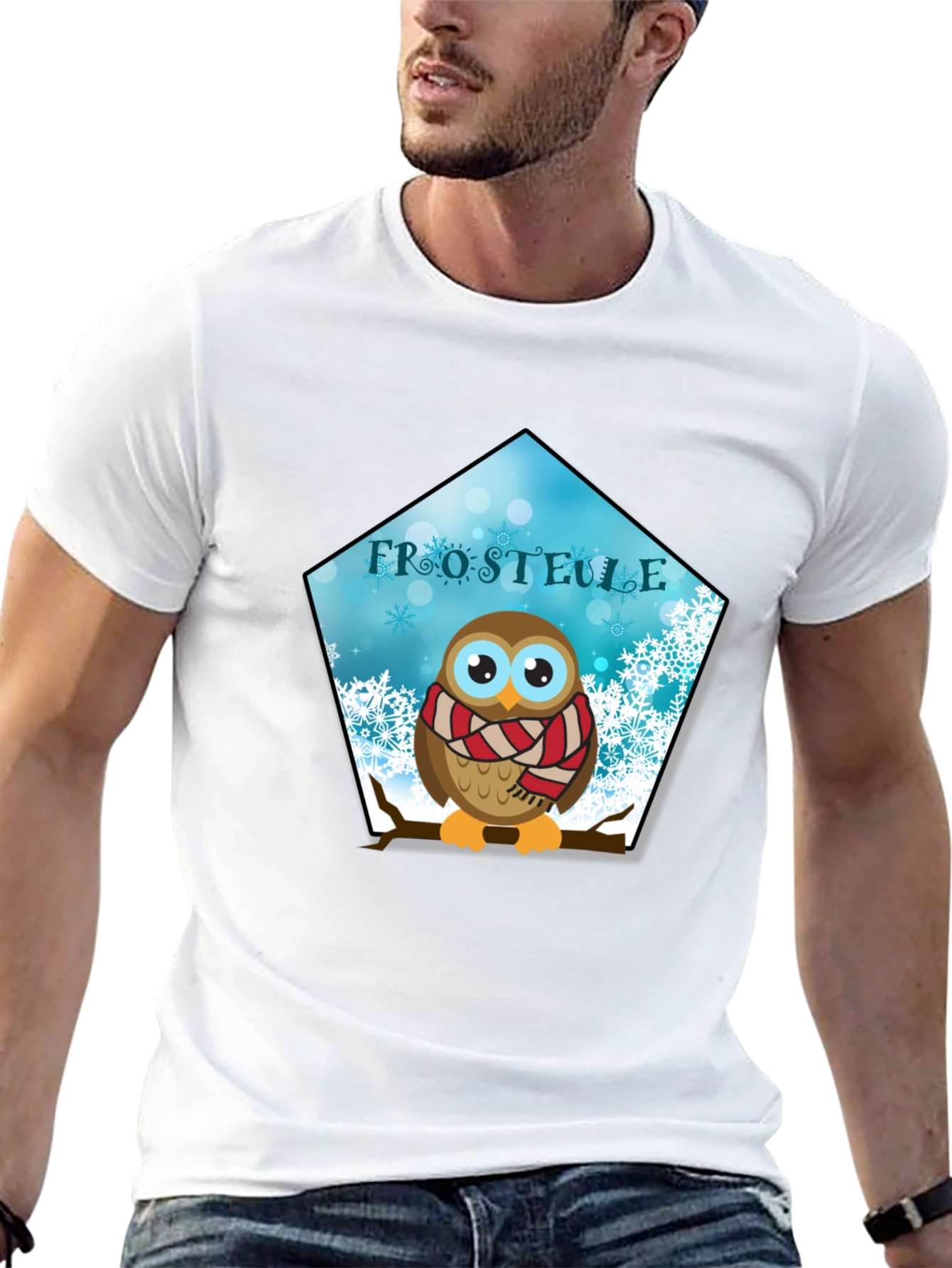 Winter Owl Graphic Tee - Frosteule Design