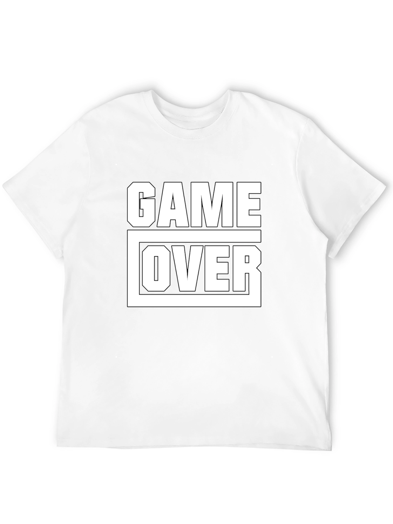 Game Over Graphic Print Mens Black T-Shirt