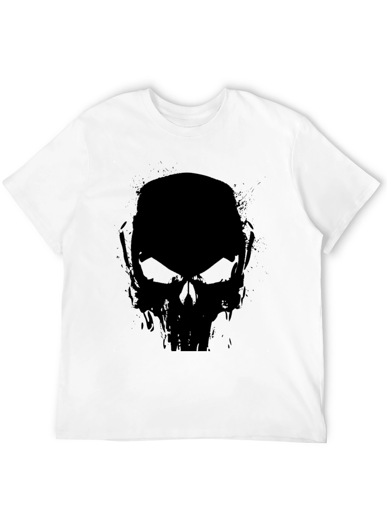 Skull Graphic Black T-Shirt - Mens Casual Tee