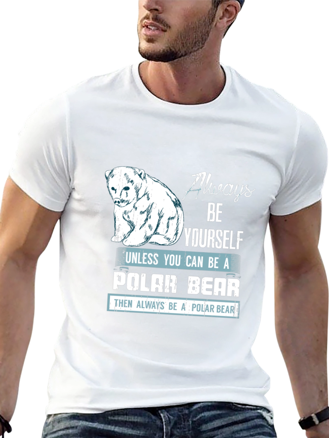 Polar Bear Graphic T-Shirt - Always Be Yourself Tee