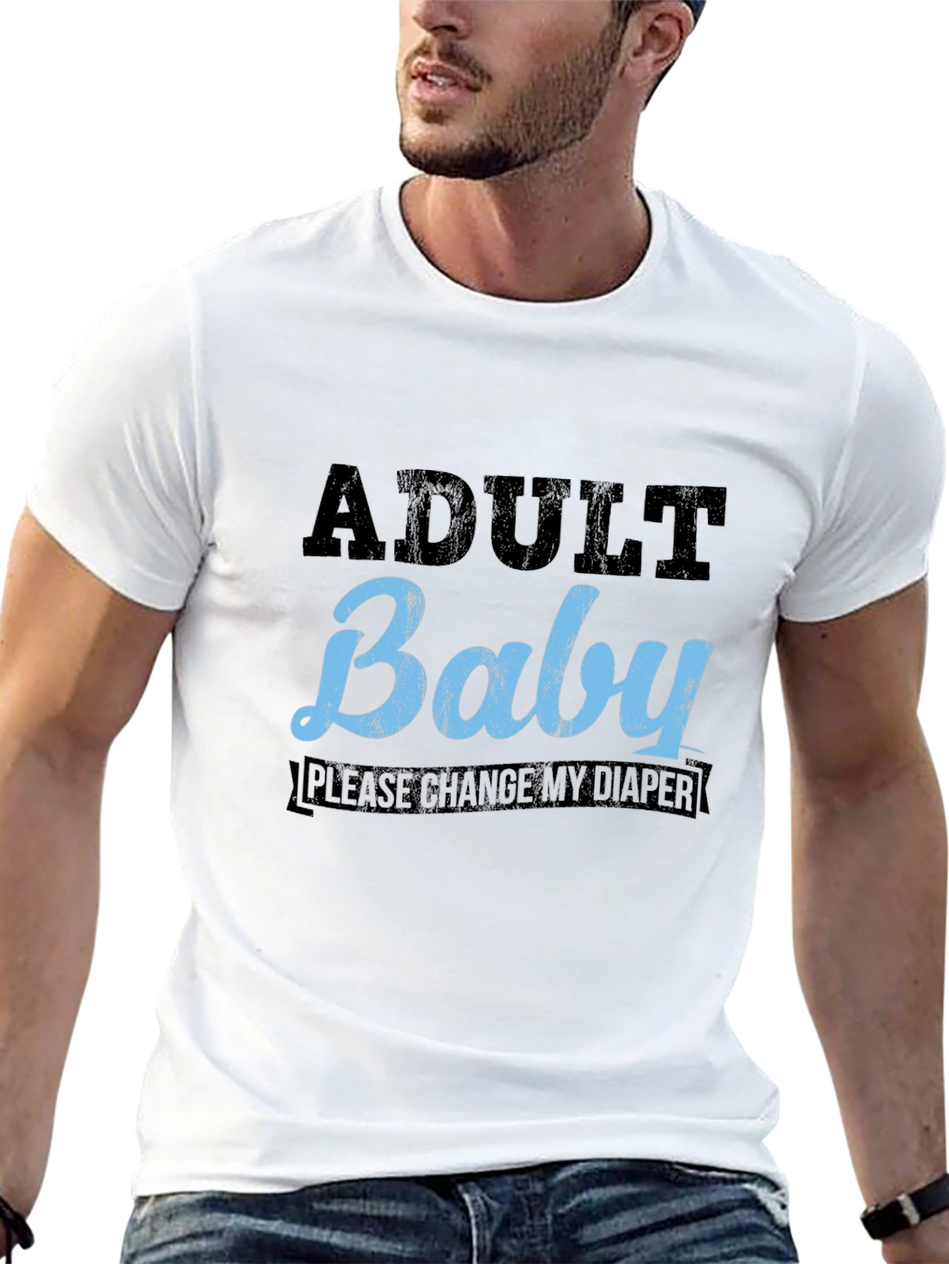 Adult Baby Graphic T-Shirt - Change My Diaper