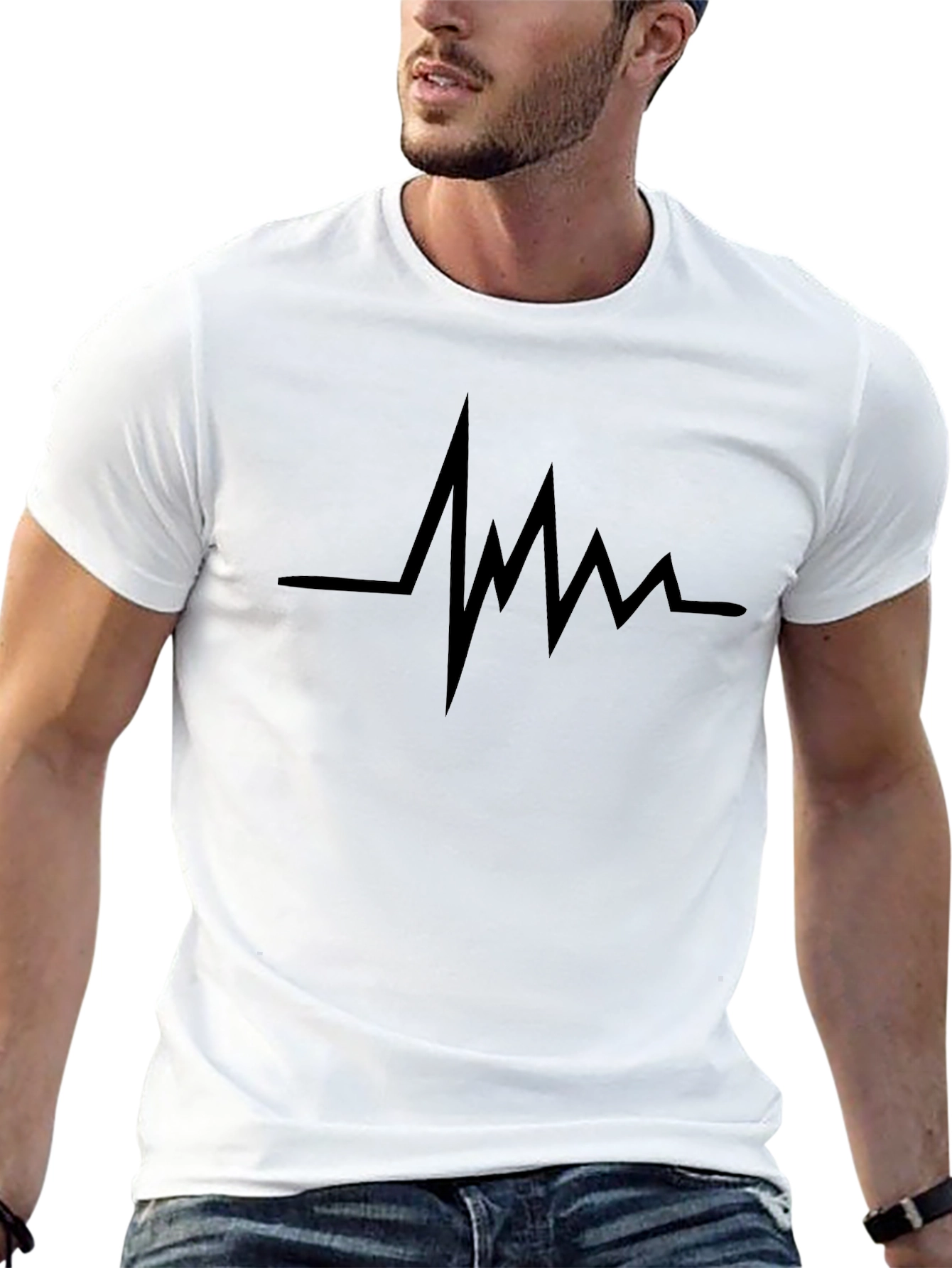 Pulse Wave Black Graphic Tee