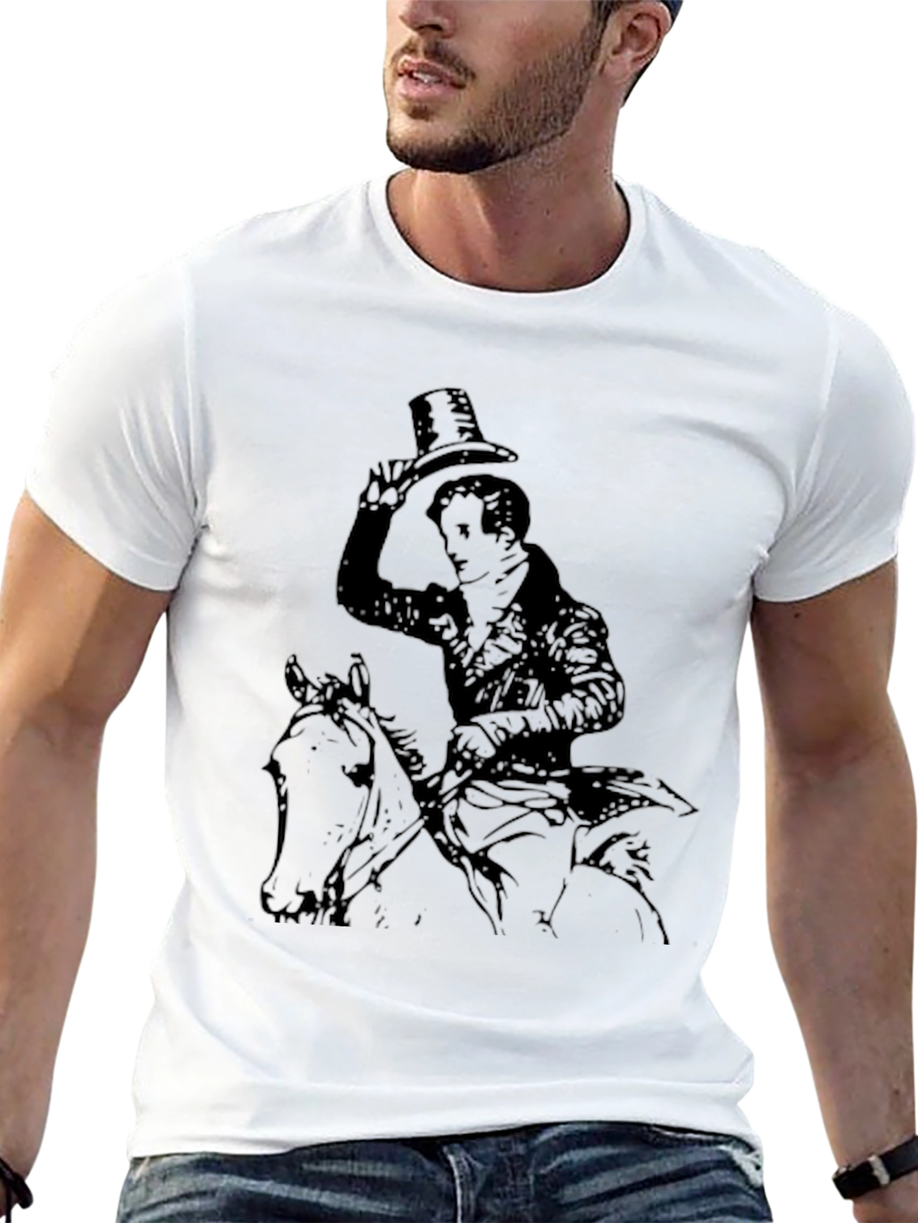 Equestrian Gentleman Black Graphic Tee