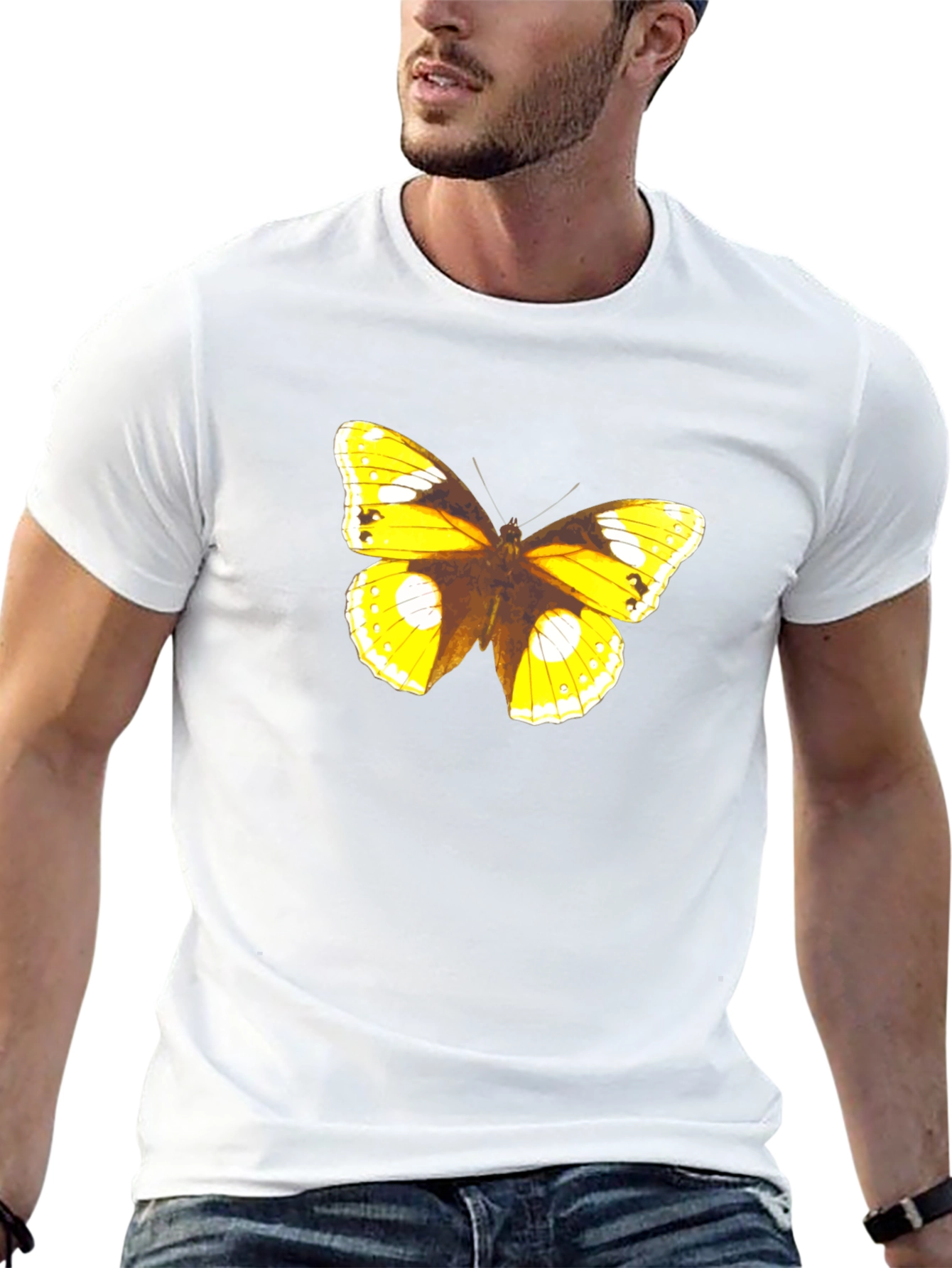 Butterfly Graphic Print Tee - Black