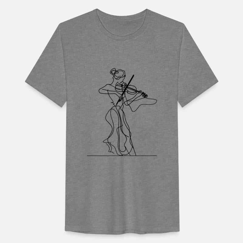 Violin Girl One Line Drawing