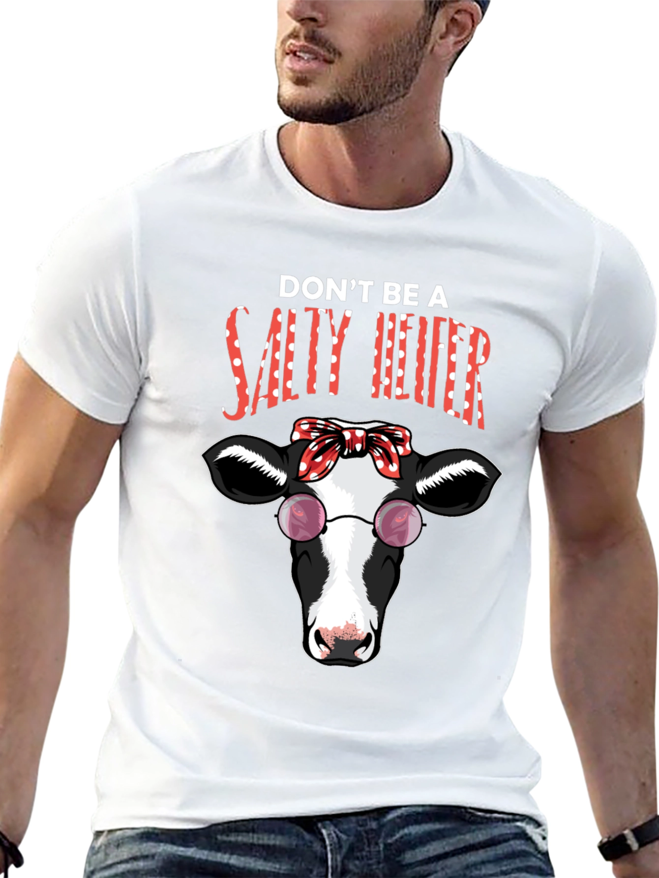 Salty Heifer T-Shirt - Funny Cow Graphic Tee