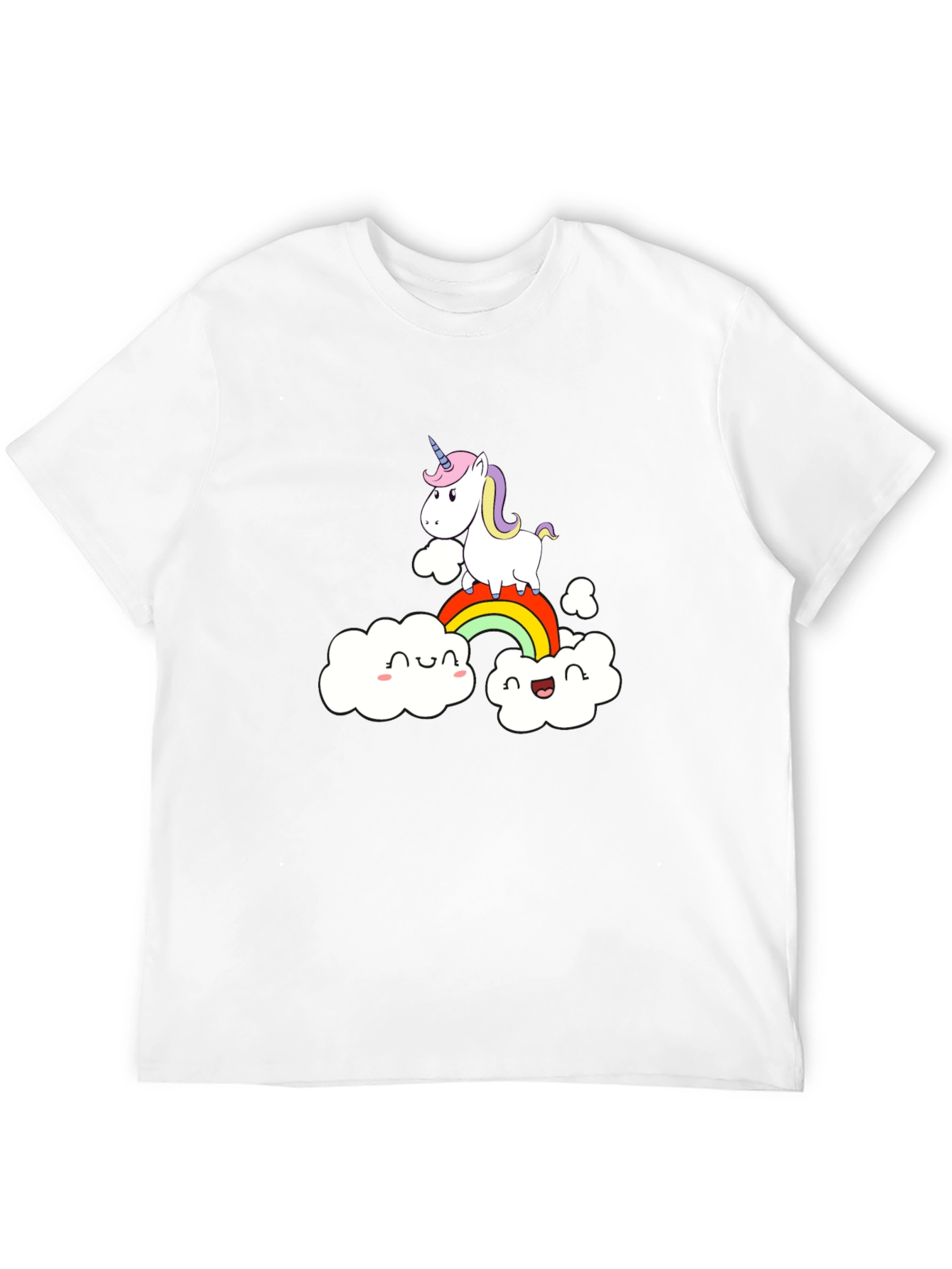 Unicorn Rainbow Clouds Graphic Tee