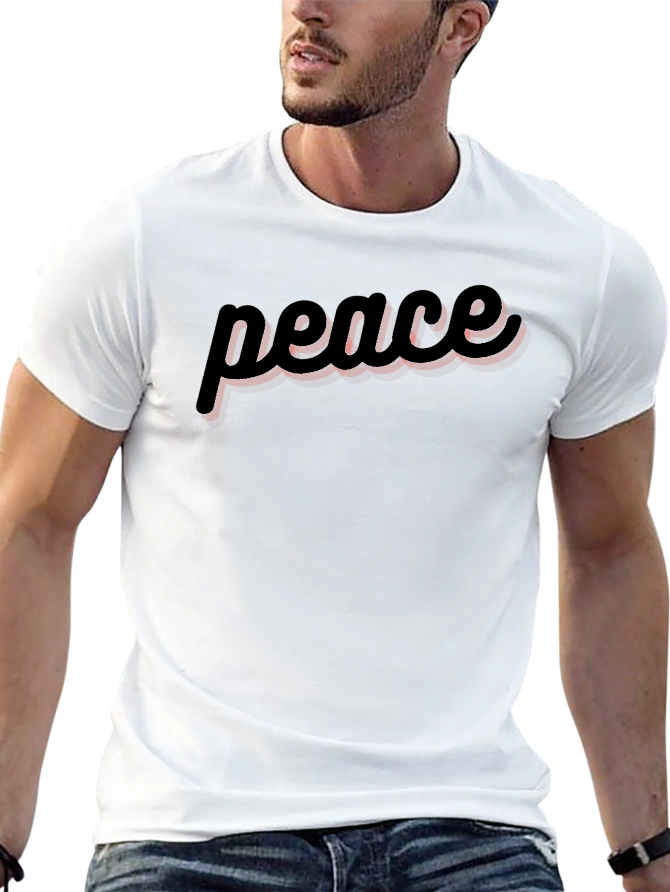 Peace Graphic Tee - Soft Cotton Casual Top