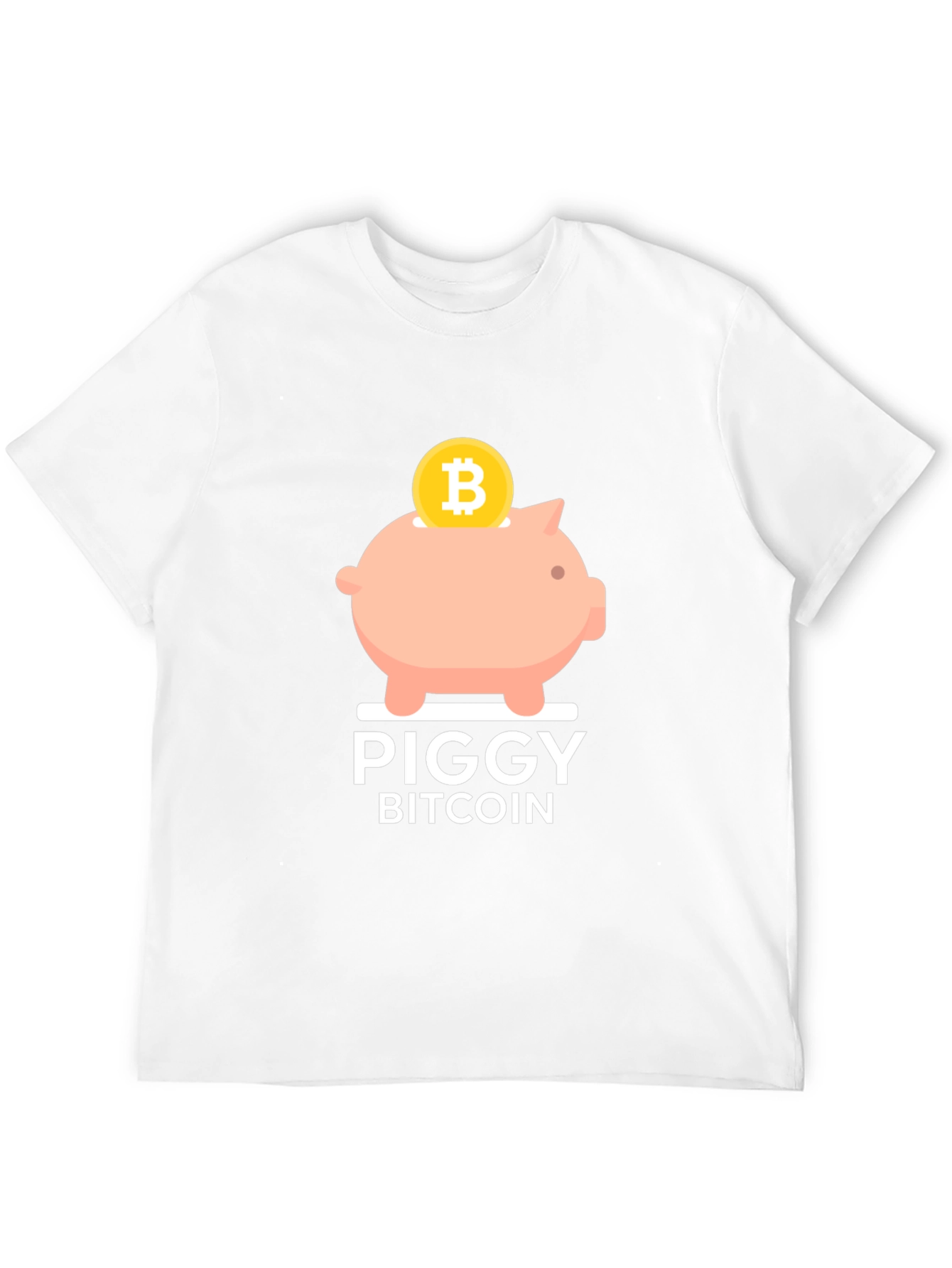 Piggy Bitcoin Black T-Shirt - Crypto Currency Tee