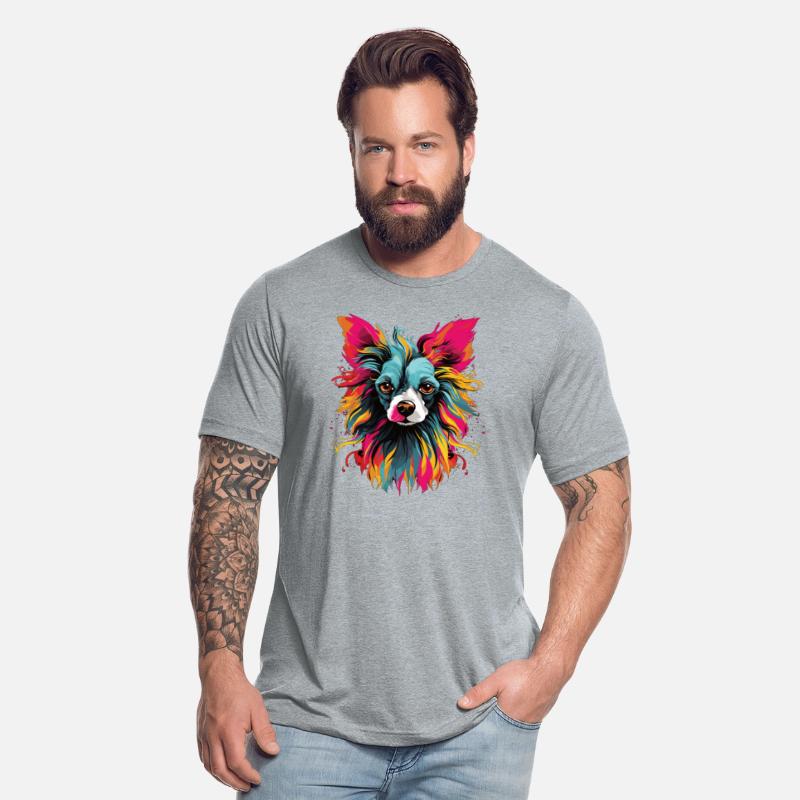 Watercolor Colorful Chinese Crested Dog