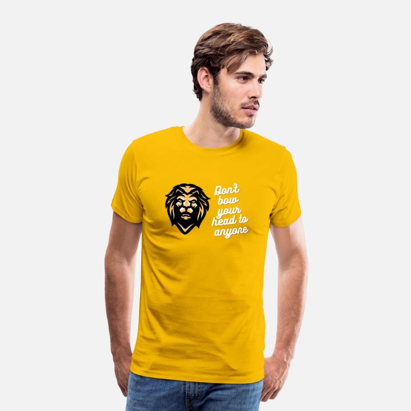 wiser lion "Don't bow your head to anyone"