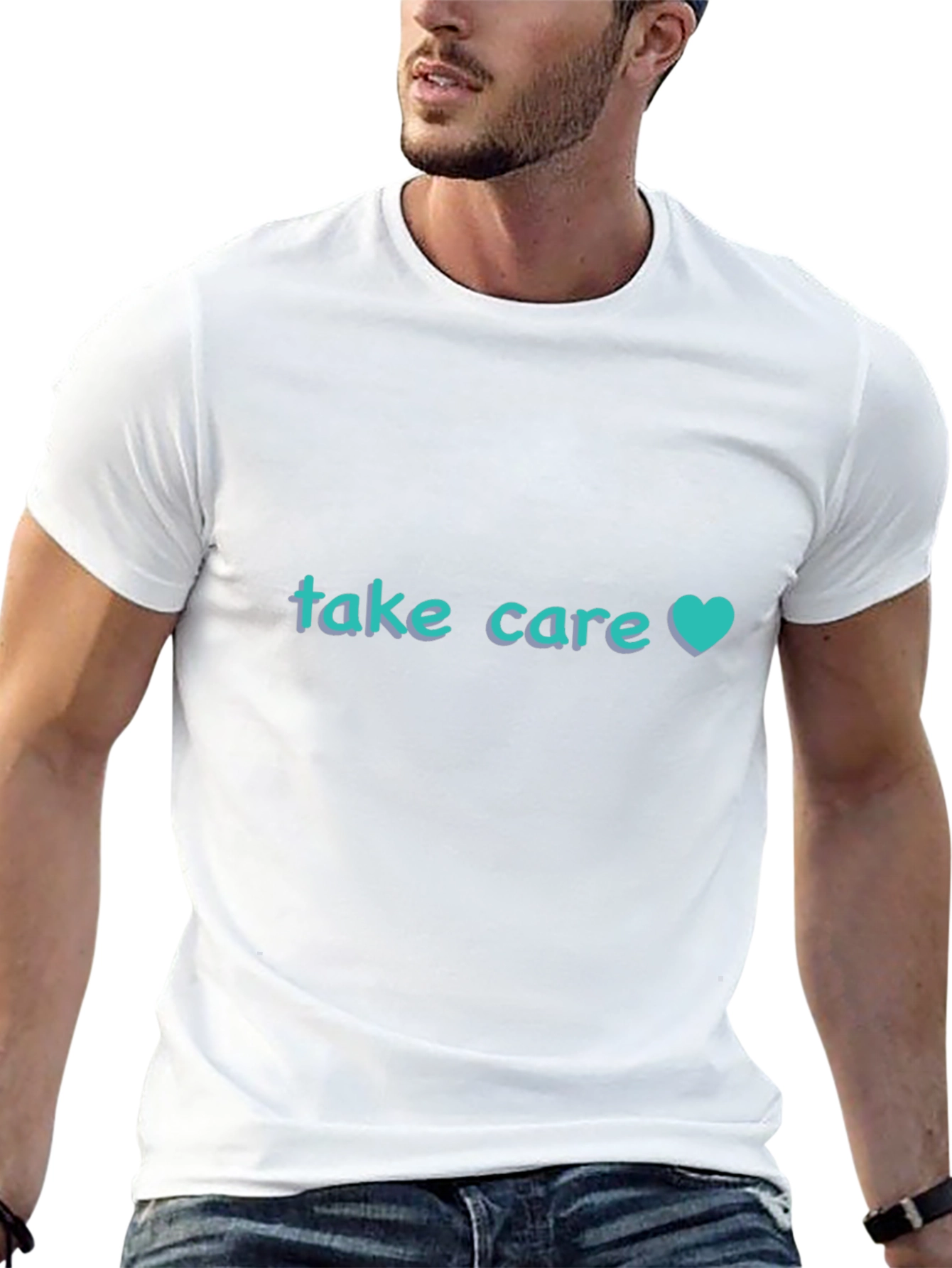 Take Care Graphic Tee - Soft Cotton Casual Shirt