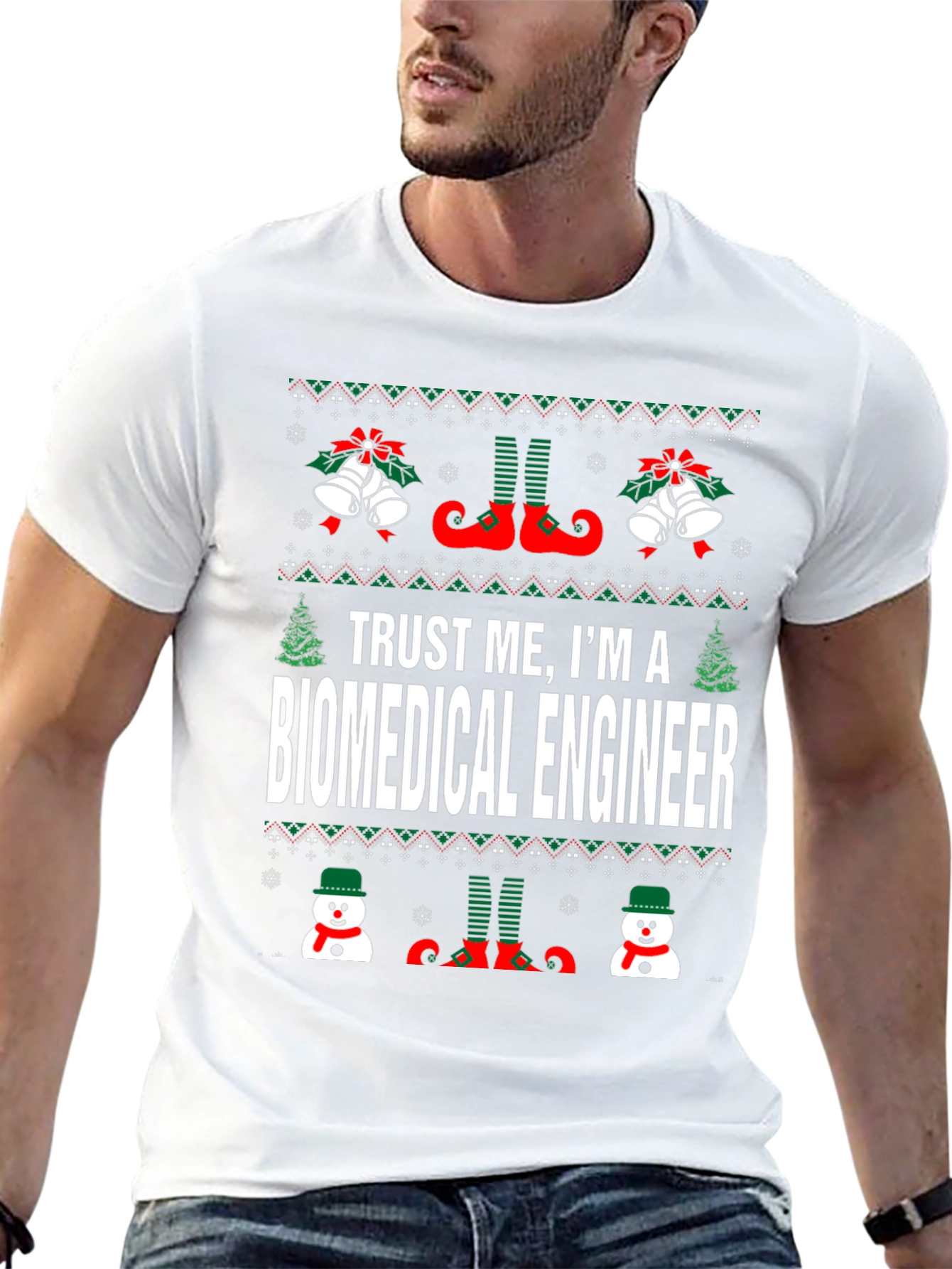 Biomedical Engineer Ugly Christmas Sweater T-Shirt