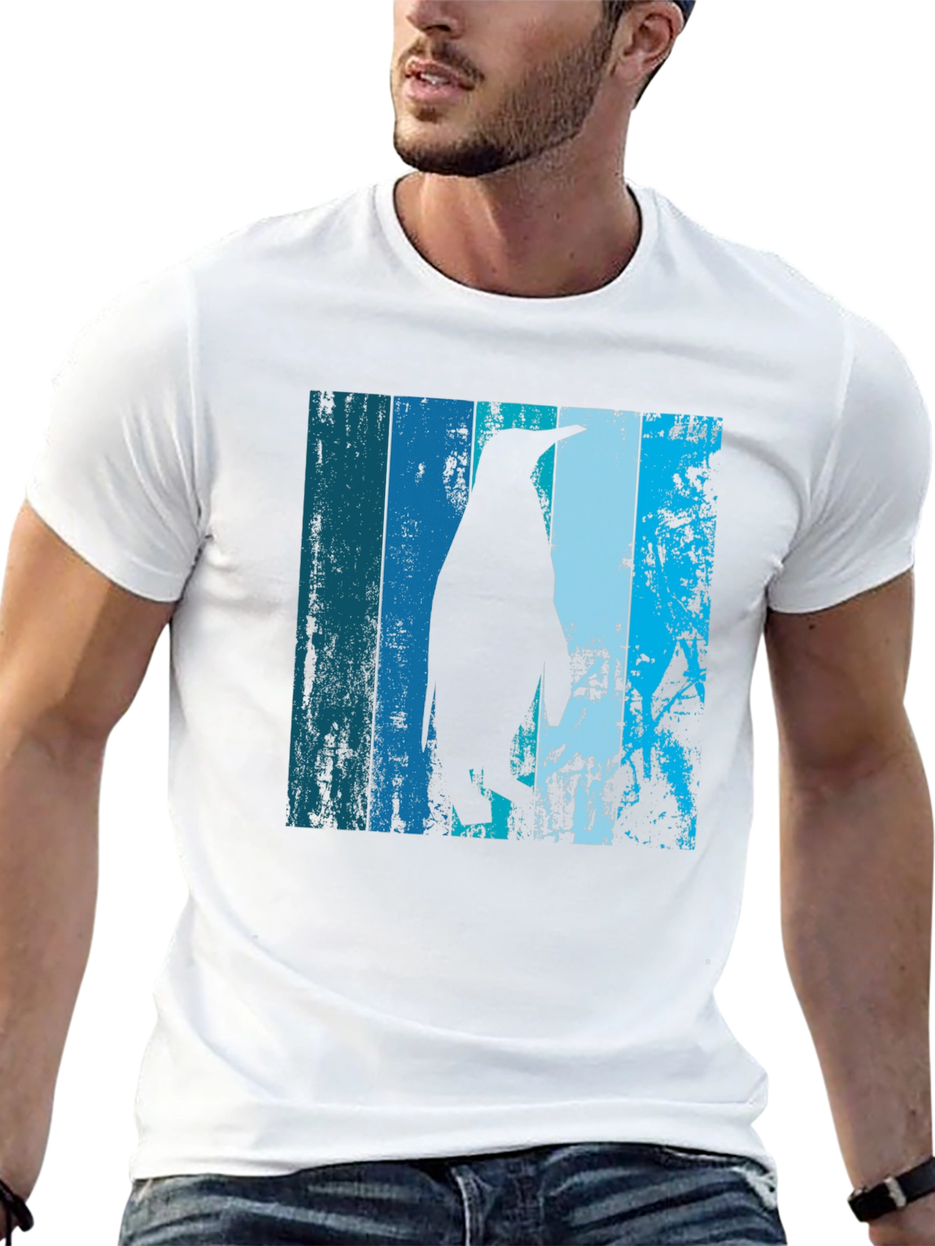 Cool Penguin Graphic T-Shirt - Black