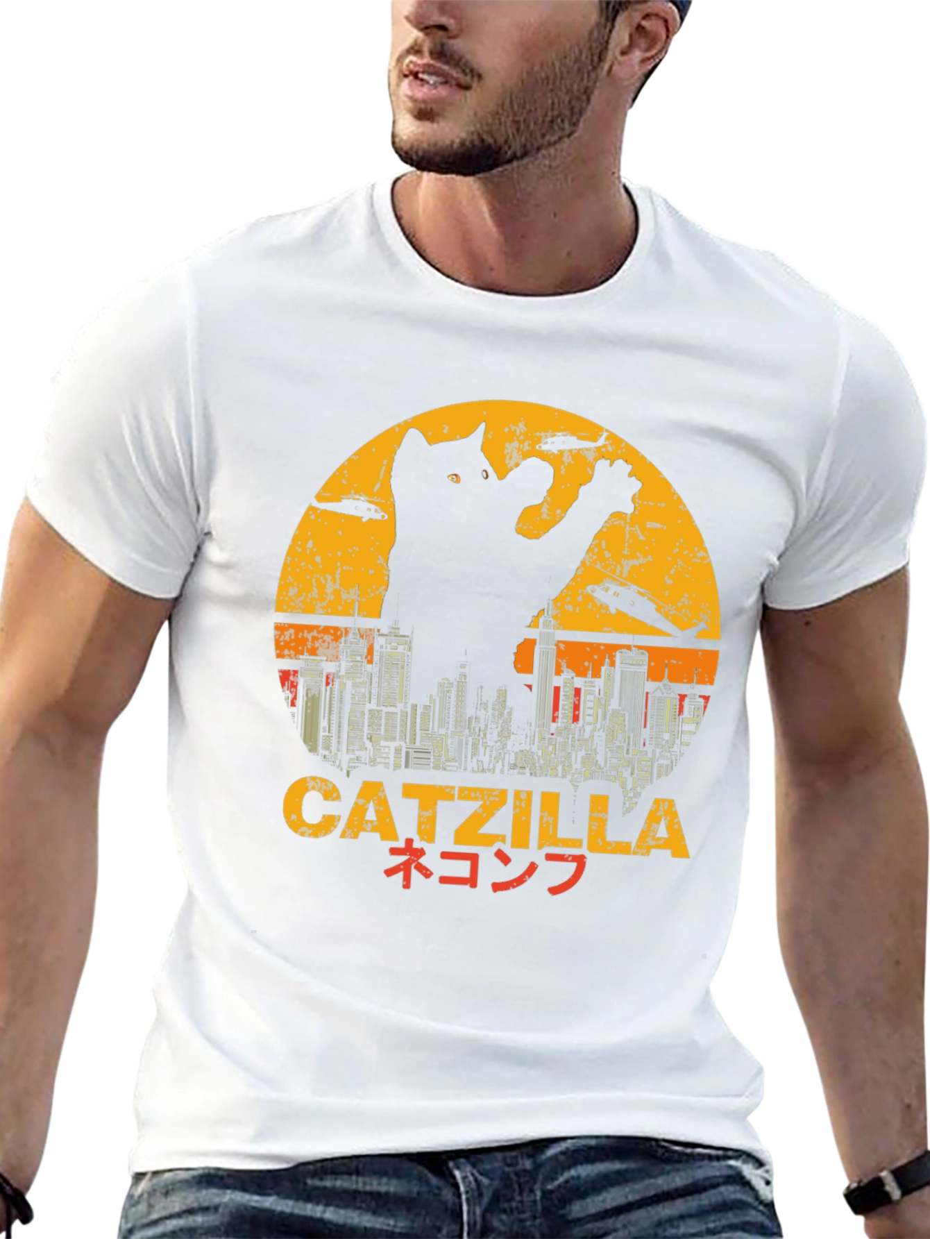 Catzilla T-Shirt - Cat Godzilla Graphic Tee
