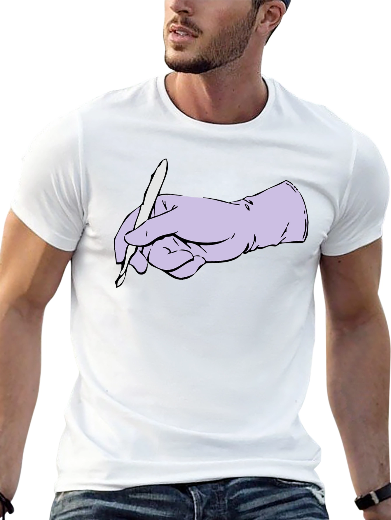 Surgical Precision Graphic Tee - Hand Holding Scalpel
