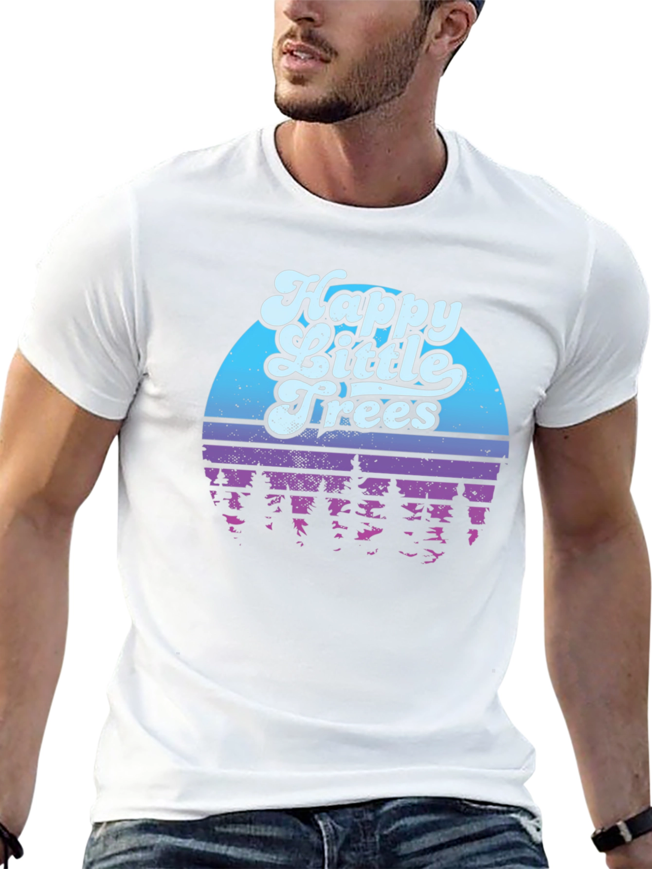 Happy Little Trees Graphic T-Shirt