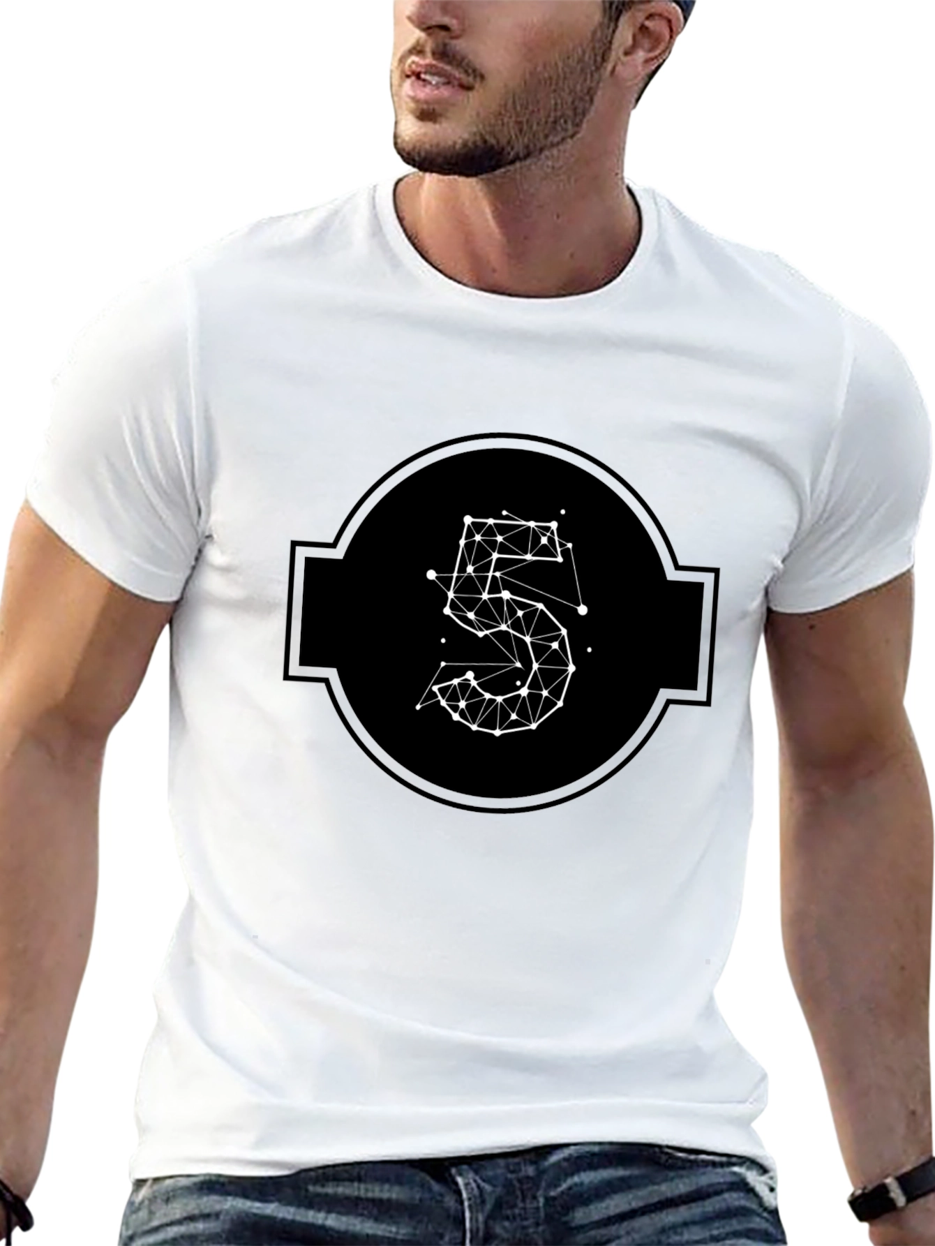 Geometric Number 5 T-Shirt