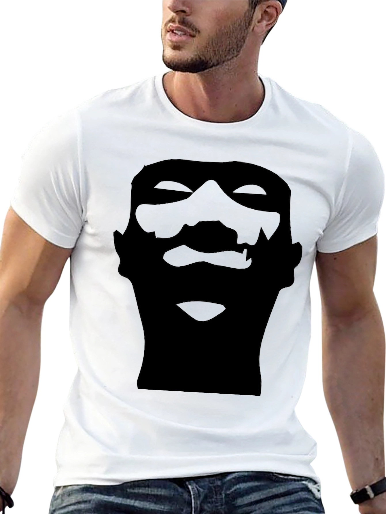 Silhouette Face Graphic Black T-Shirt