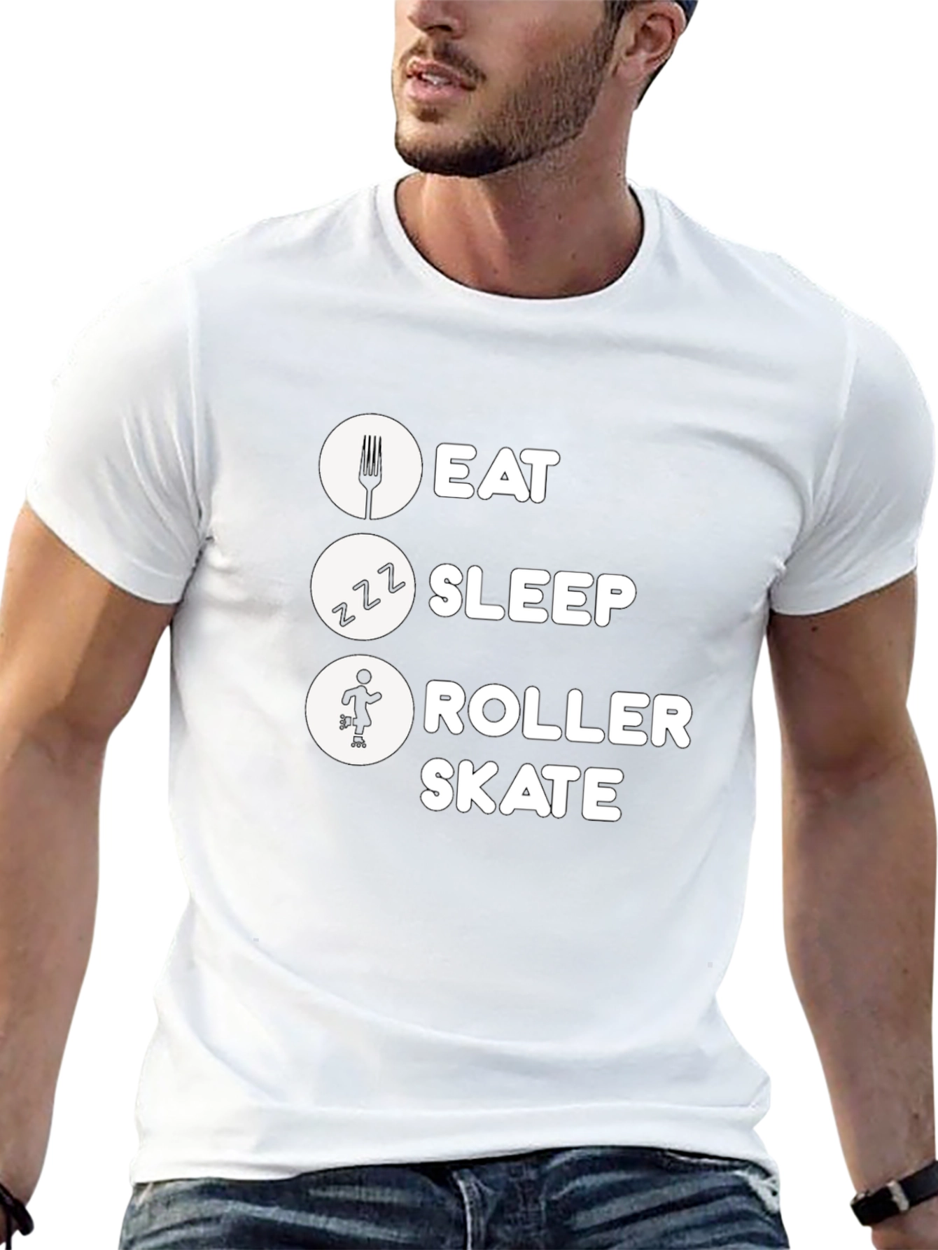 Eat Sleep Roller Skate Graphic Tee