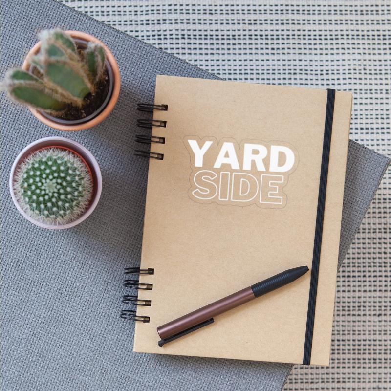 YardSide font logo black white color