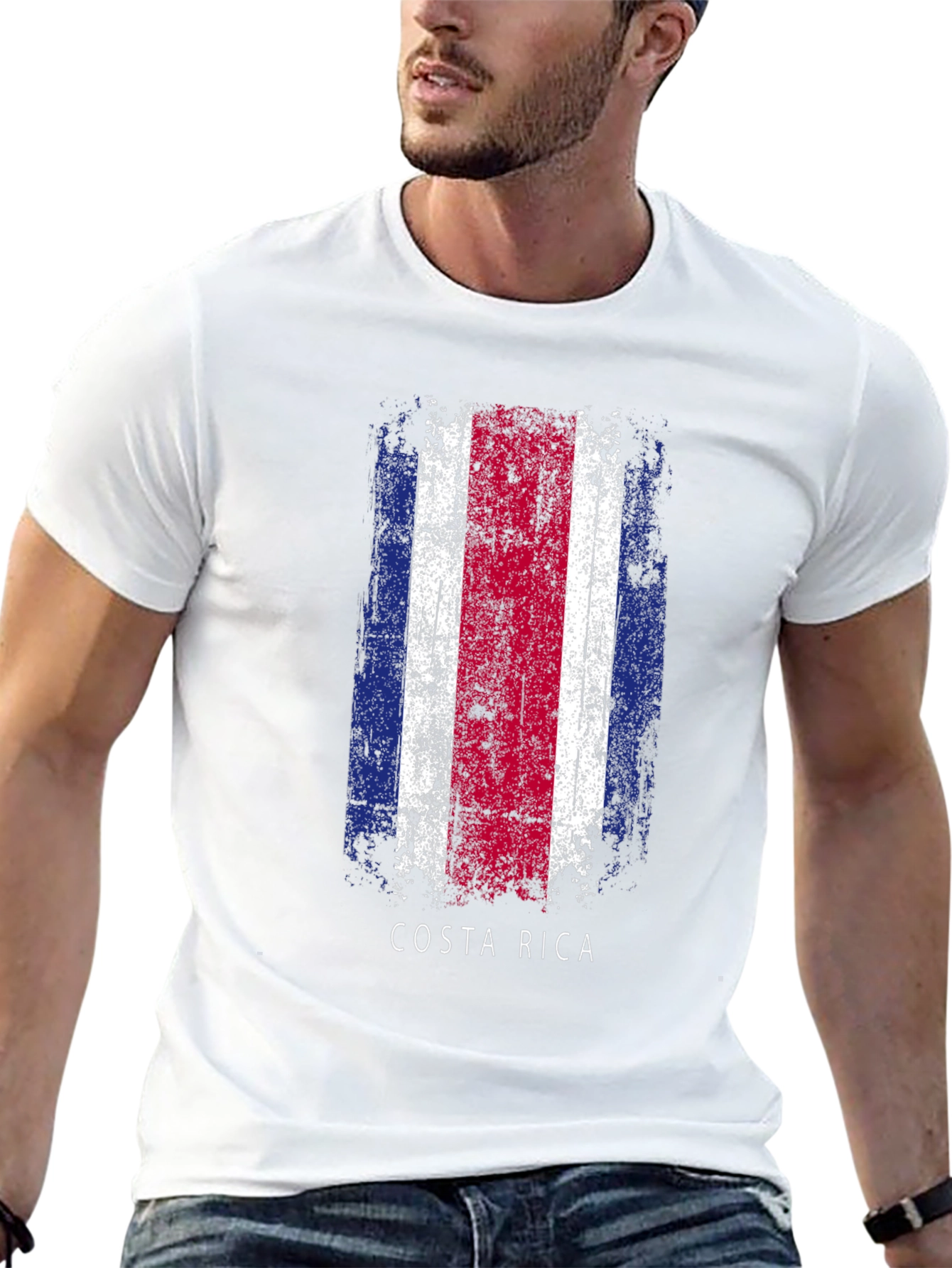 Costa Rica Flag Graphic T-Shirt