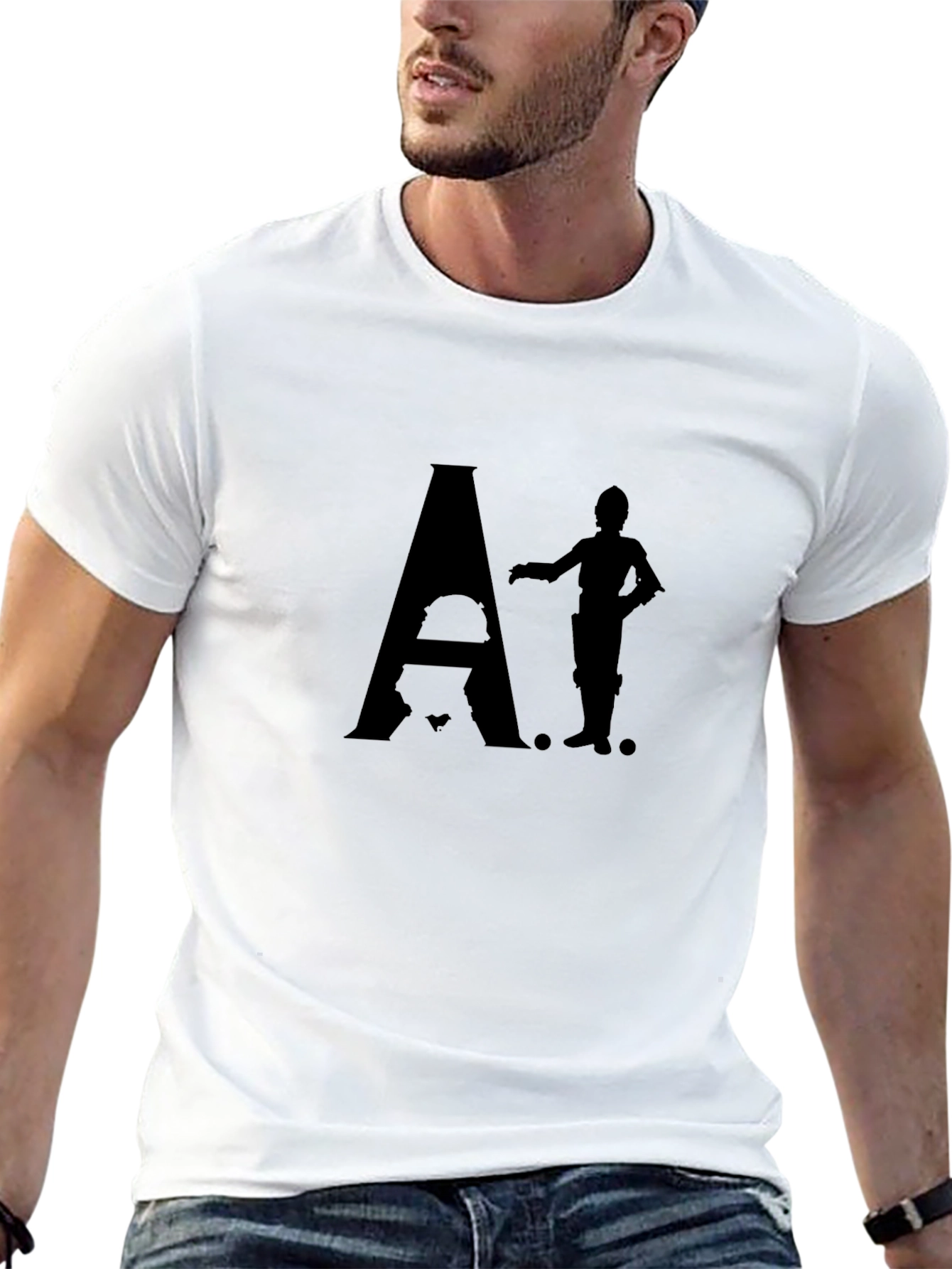 Star Wars Inspired A-Droid Graphic Tee - Black