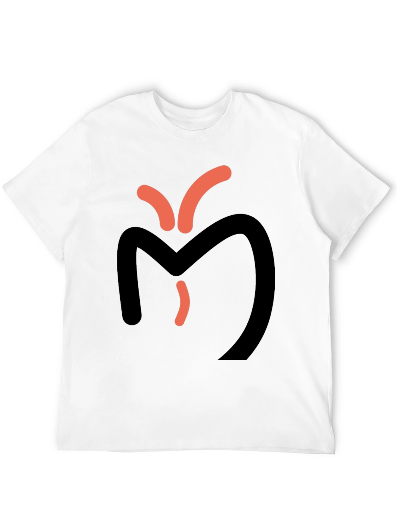 Abstract Graphic Tee - Black Casual T-Shirt