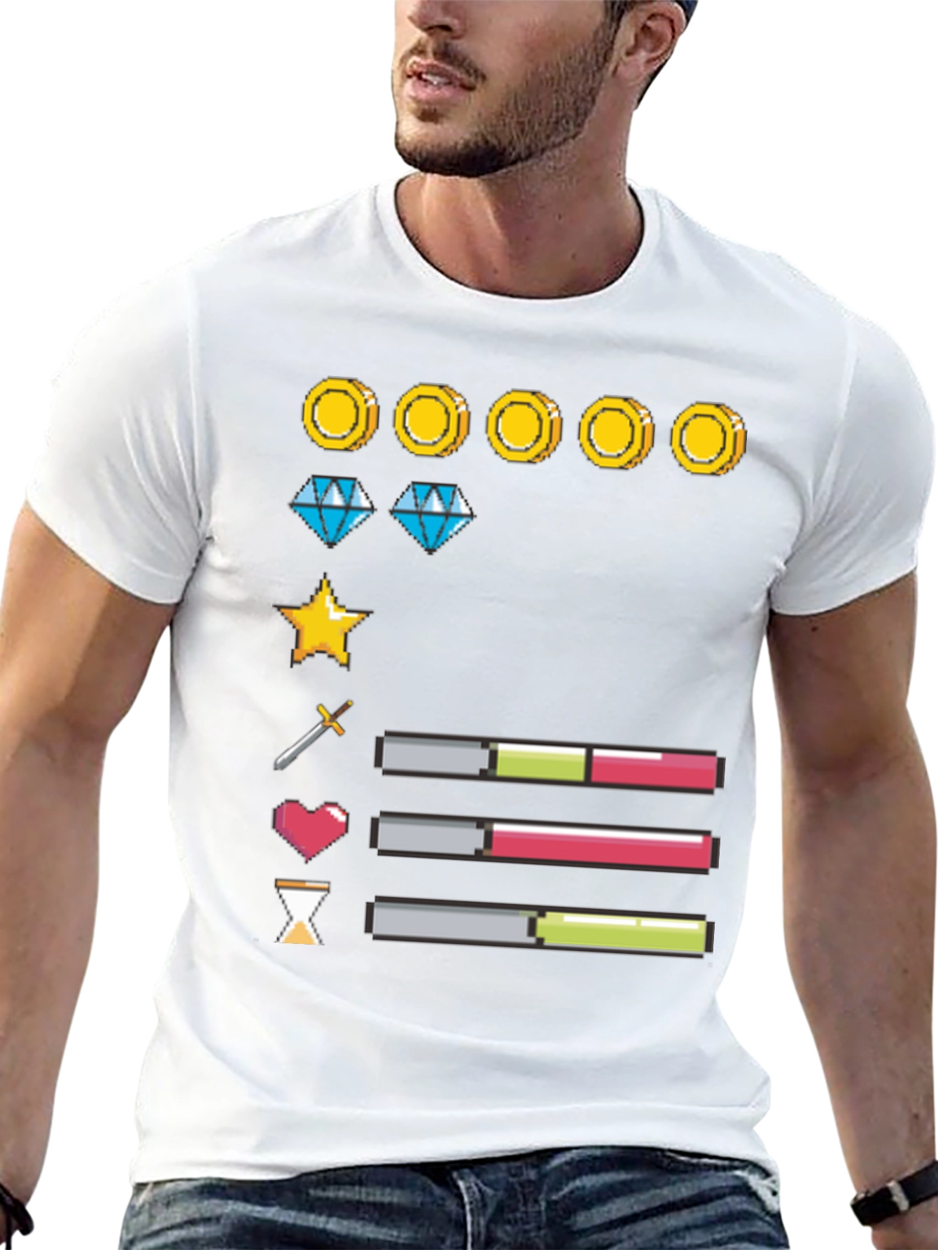 Gamer Life Bar T-Shirt: Level Up Your Style!