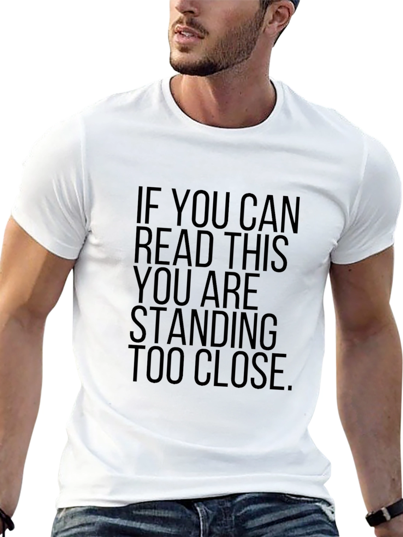 Funny Social Distancing T-Shirt - Read This Back Up!