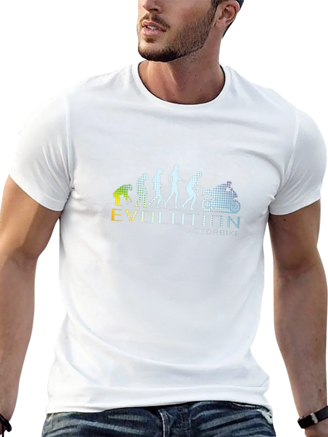 Evolution of Motorcycle Mens Black T-Shirt