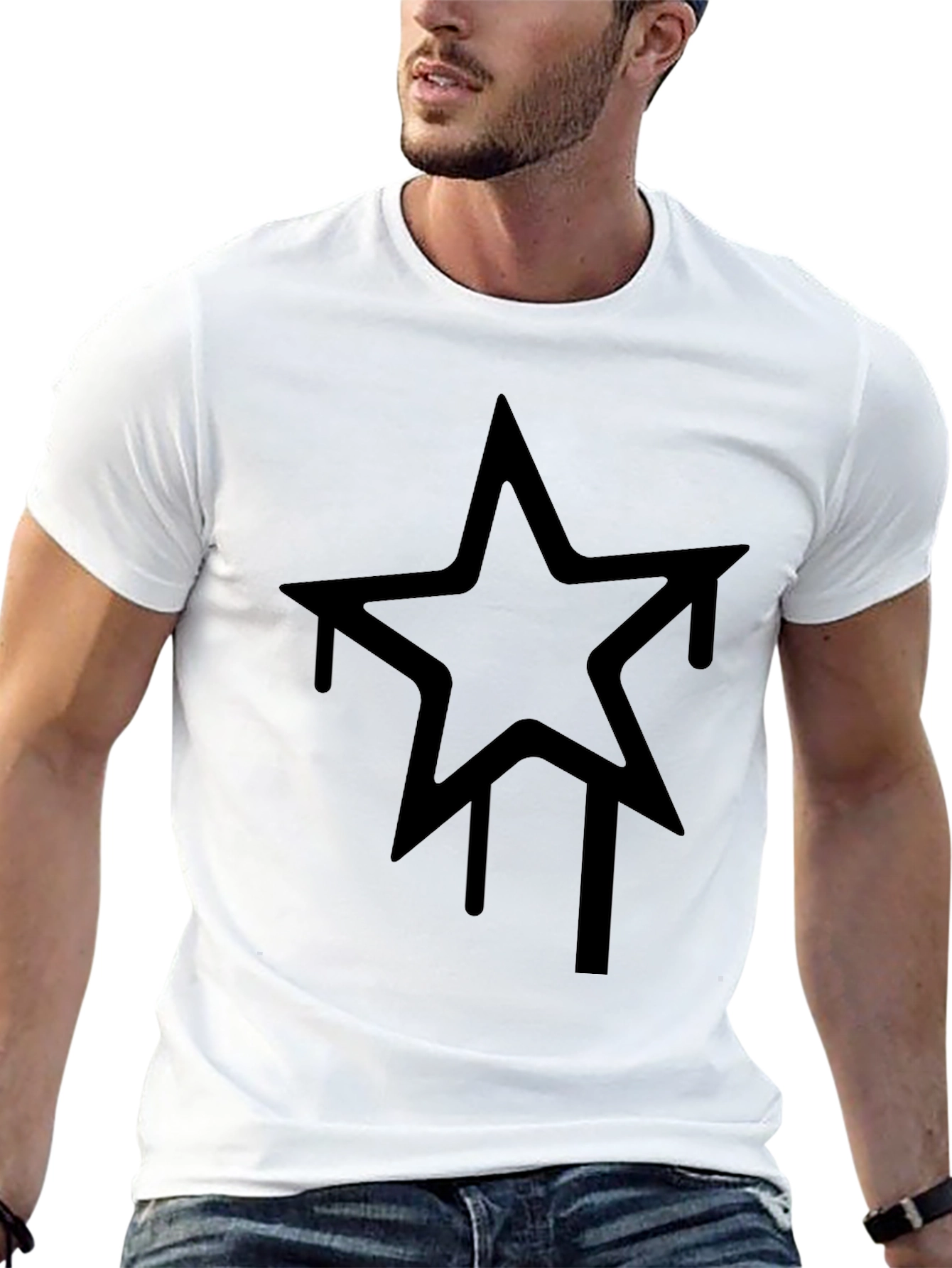 Urban Star Graphic Tee - Black