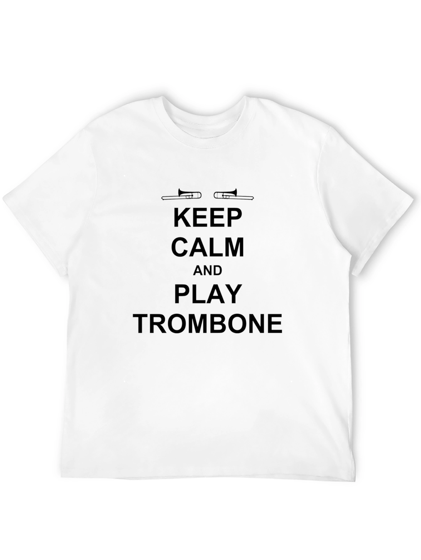 Keep Calm and Play Trombone Black T-Shirt