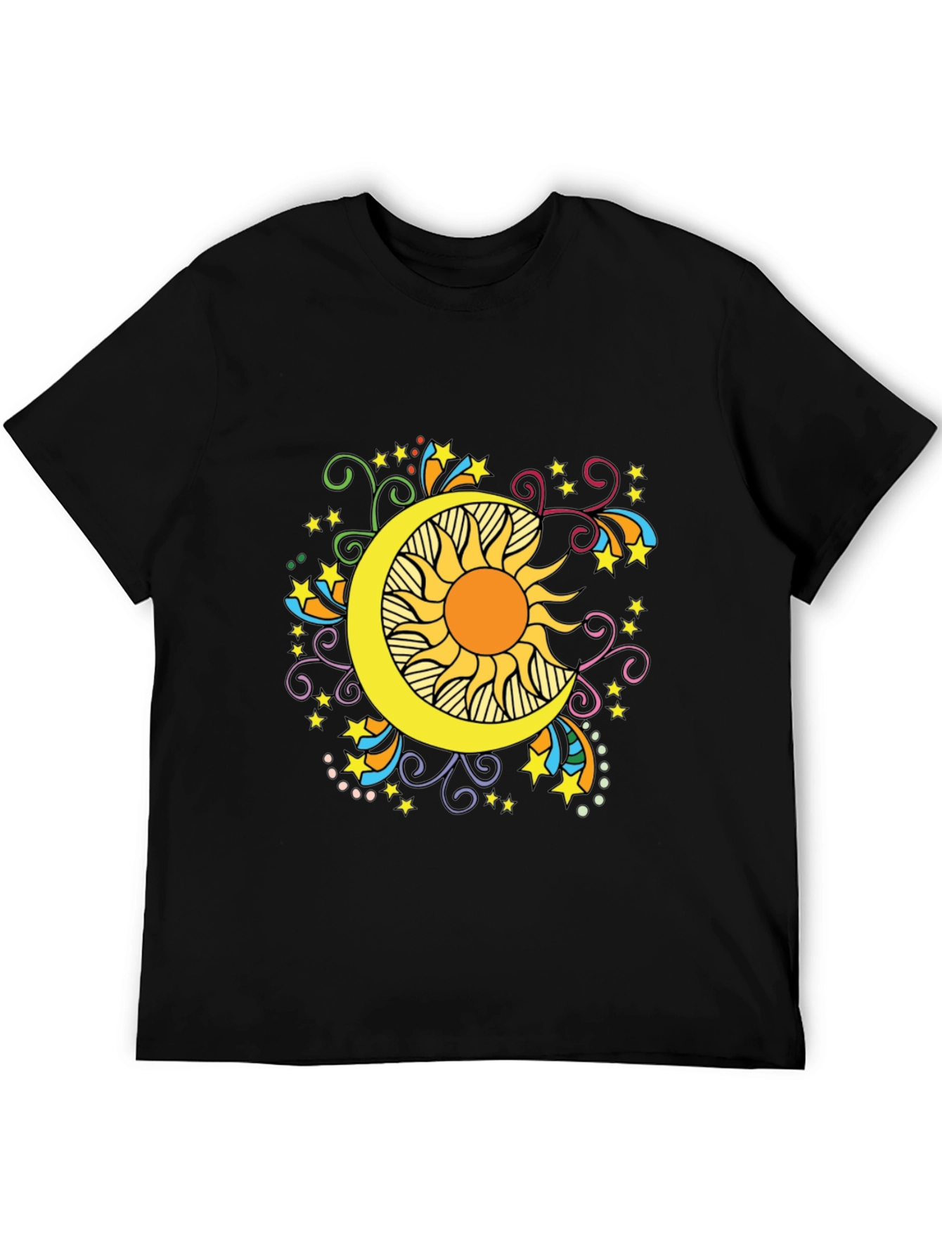 Celestial Sun and Moon Graphic Tee
