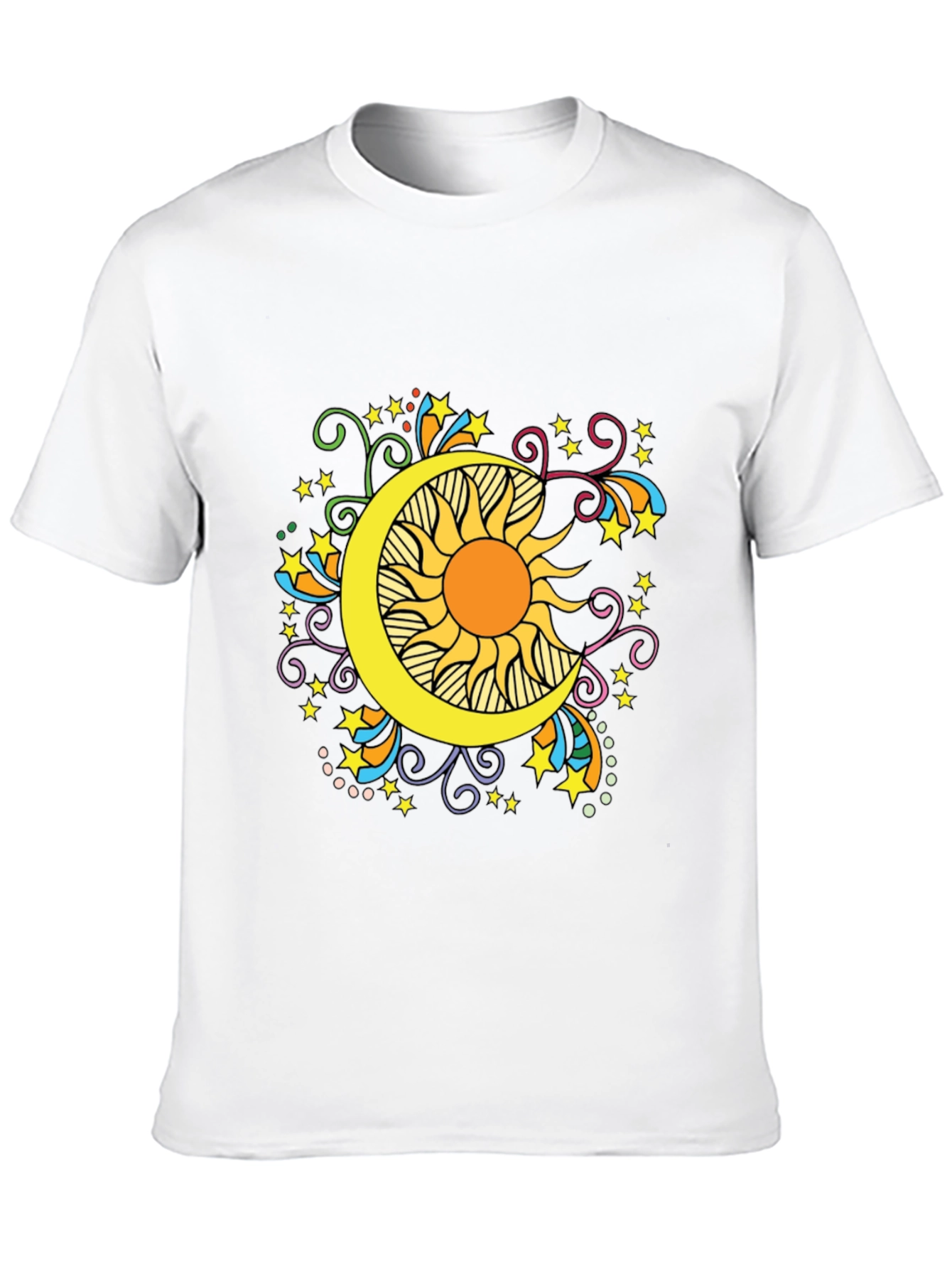 Celestial Sun and Moon Graphic Tee