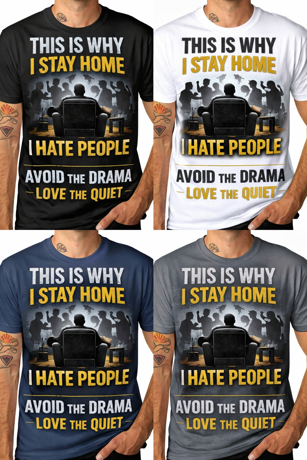 This Is Why I Stay Home – I Hate People Funny T-Shirt